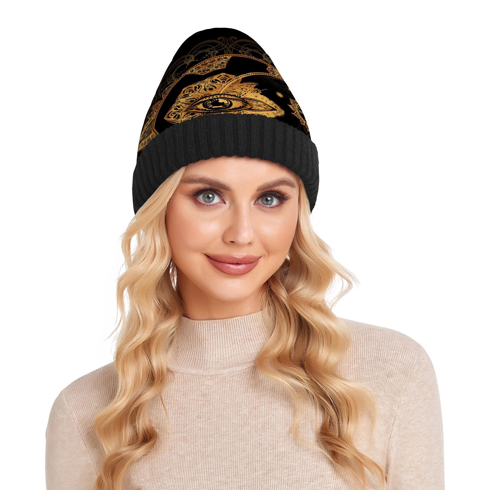 Unisex Beanie Knit Hats for Men & Women - Gothic Winter Skull Cap for Cold Weather, Outdoor Activities & Street Fashion