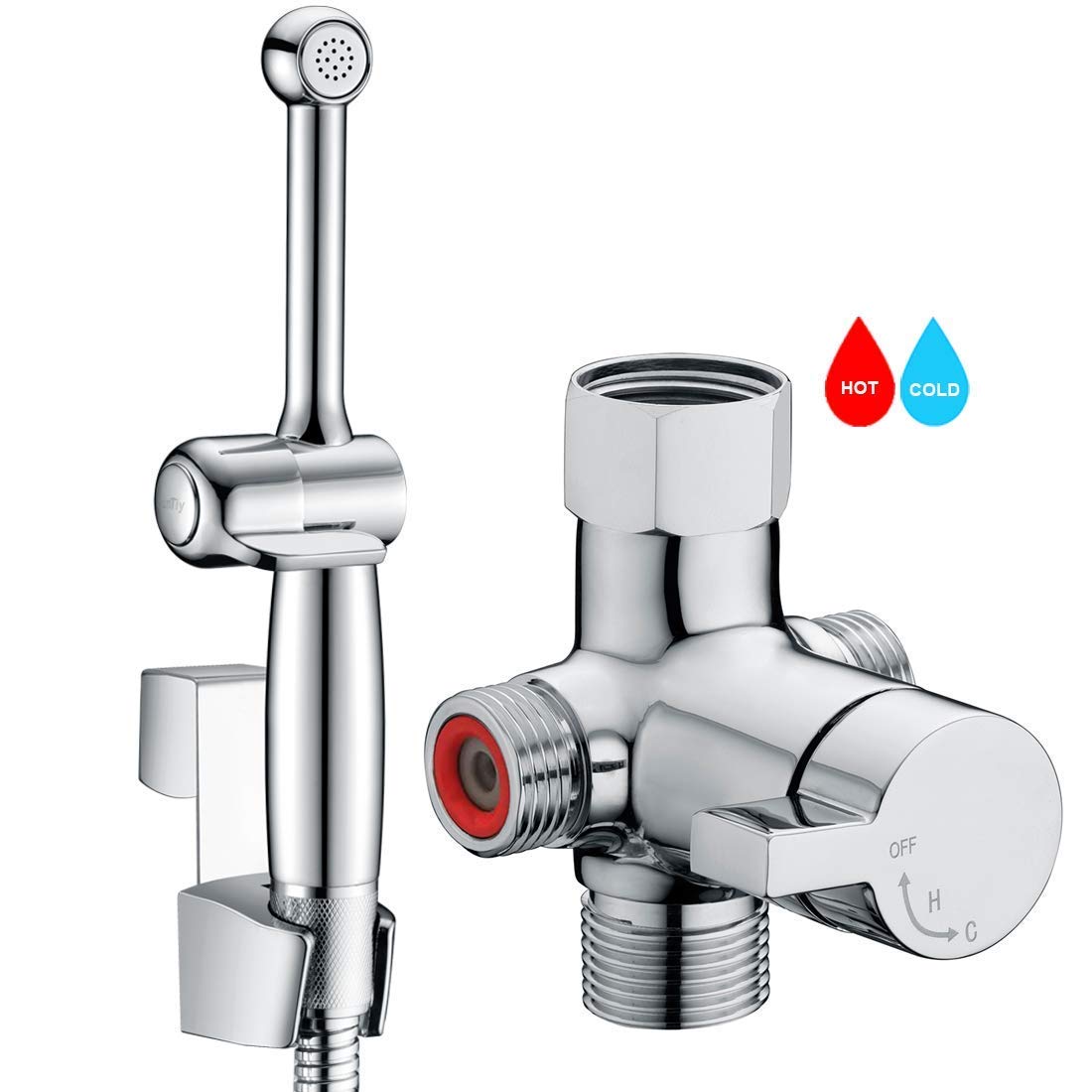 Bidet Sprayer for Toilet - Hot and Cold Water Handheld Bidet with Mixing Valve, 79