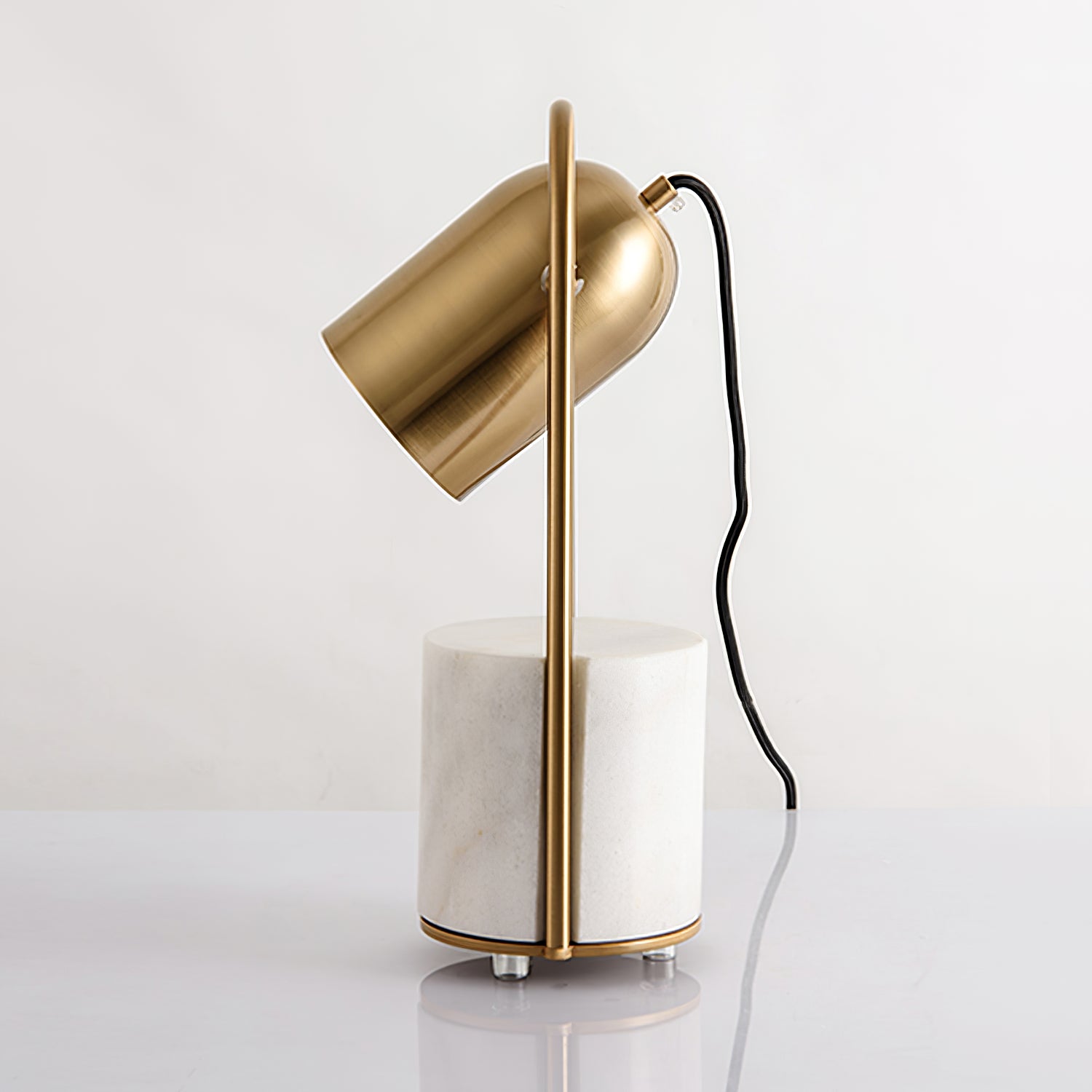 Modern Canister Table Lamp - Adjustable LED Desk Light for Home Office, Bedroom & Living Room - Stylish Nightstand Lamp with Dimmable Warm White Light for Reading & Relaxing