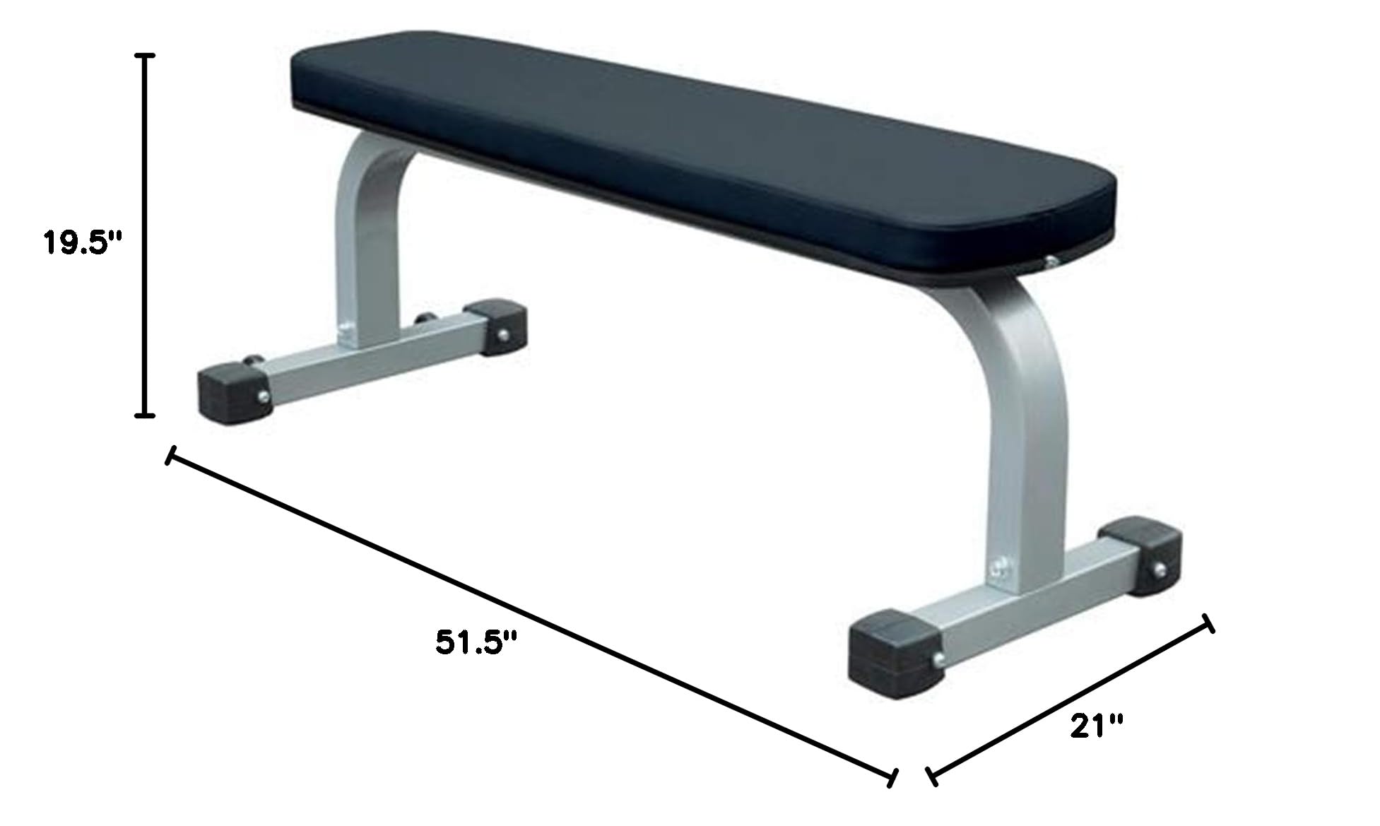 BSN Sports Flat Weight Bench - Adjustable Strength Training Bench for Home Gym, Workout & Fitness - Perfect for Weightlifting, Dumbbell Exercises & Full-Body Training