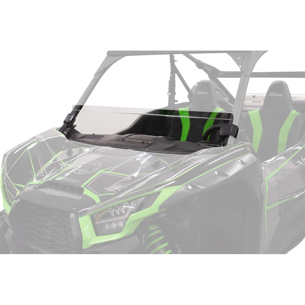 Tusk Removable Half Windshield Clear for Kawasaki Teryx KRX 1000 (2020-2024) - Durable UTV Windshield for Off-Roading & Trail Riding Protection
