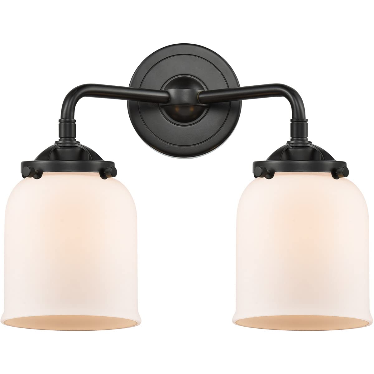 Innovations Lighting 284-2W-OB-G51-LED Small Bell 2-Light Bathroom Vanity Light - Nouveau Collection - Perfect for Modern Bathrooms & Powder Rooms