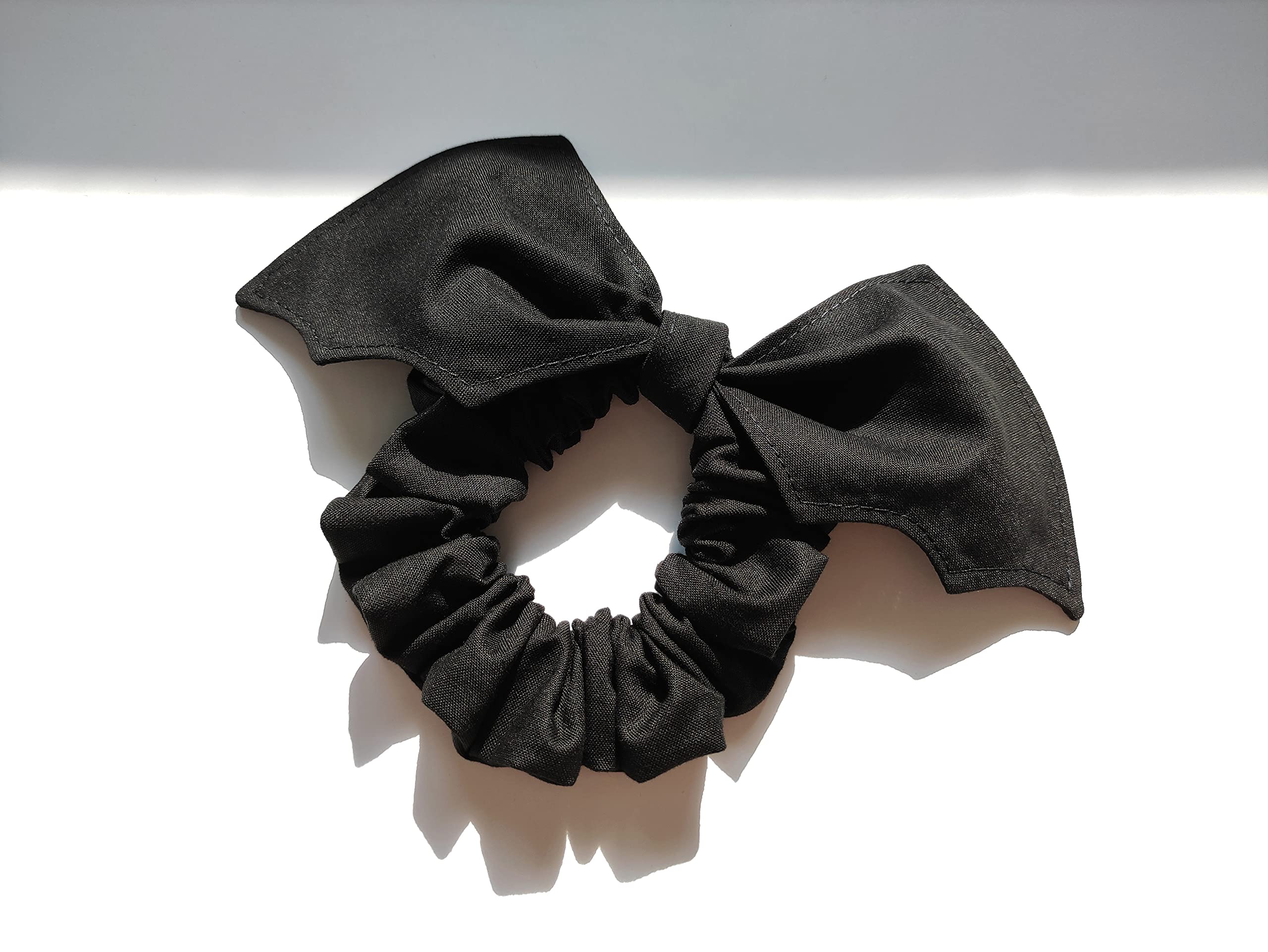 Halloween Bat Wing Scrunchie & Spooky Black Bow Hair Tie - Cute Fall Hair Accessories for Women & Girls | Perfect for Costumes, Parties & Everyday Wear