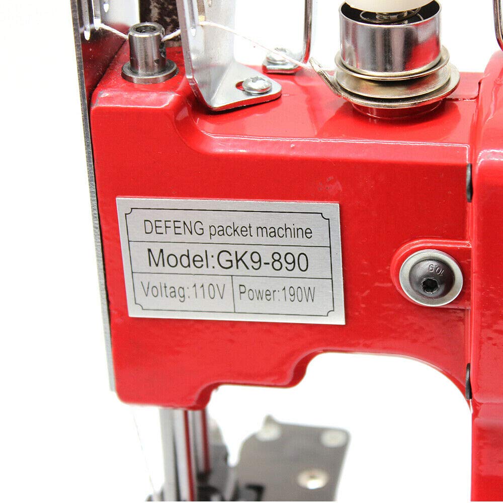 Industrial Sewing Machine 110V 190W Heavy Duty High-Speed Portable Metal Electric Sewing Machine | Handheld Bag Closer & Sack Stitcher for Leather, Canvas, Upholstery | Perfect for Tailoring, DIY Crafts & Commercial Use