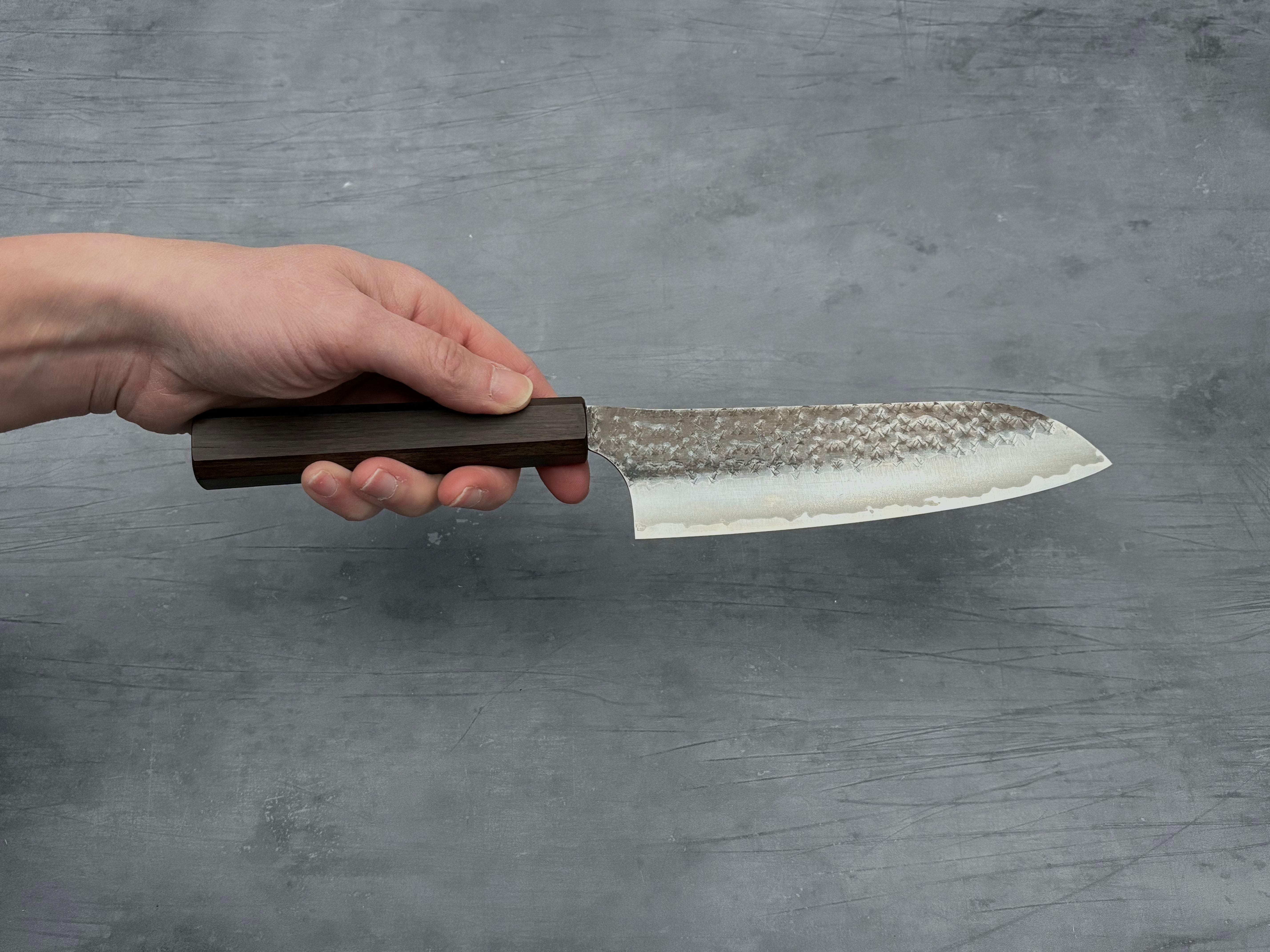 Yu Kurosaki Kokusen Santoku Knife - 7 Inch Japanese Damascus Steel Chef Knife for Slicing, Dicing & Mincing - Perfect for Home Kitchen & Professional Cooking
