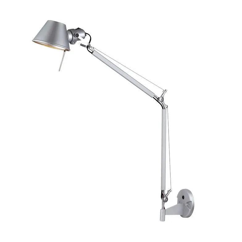 Silver Wall Light Plug in - Modern Plug-in Sconce for Bedroom, Living Room & Hallway Lighting - Energy Efficient LED Wall Lamp