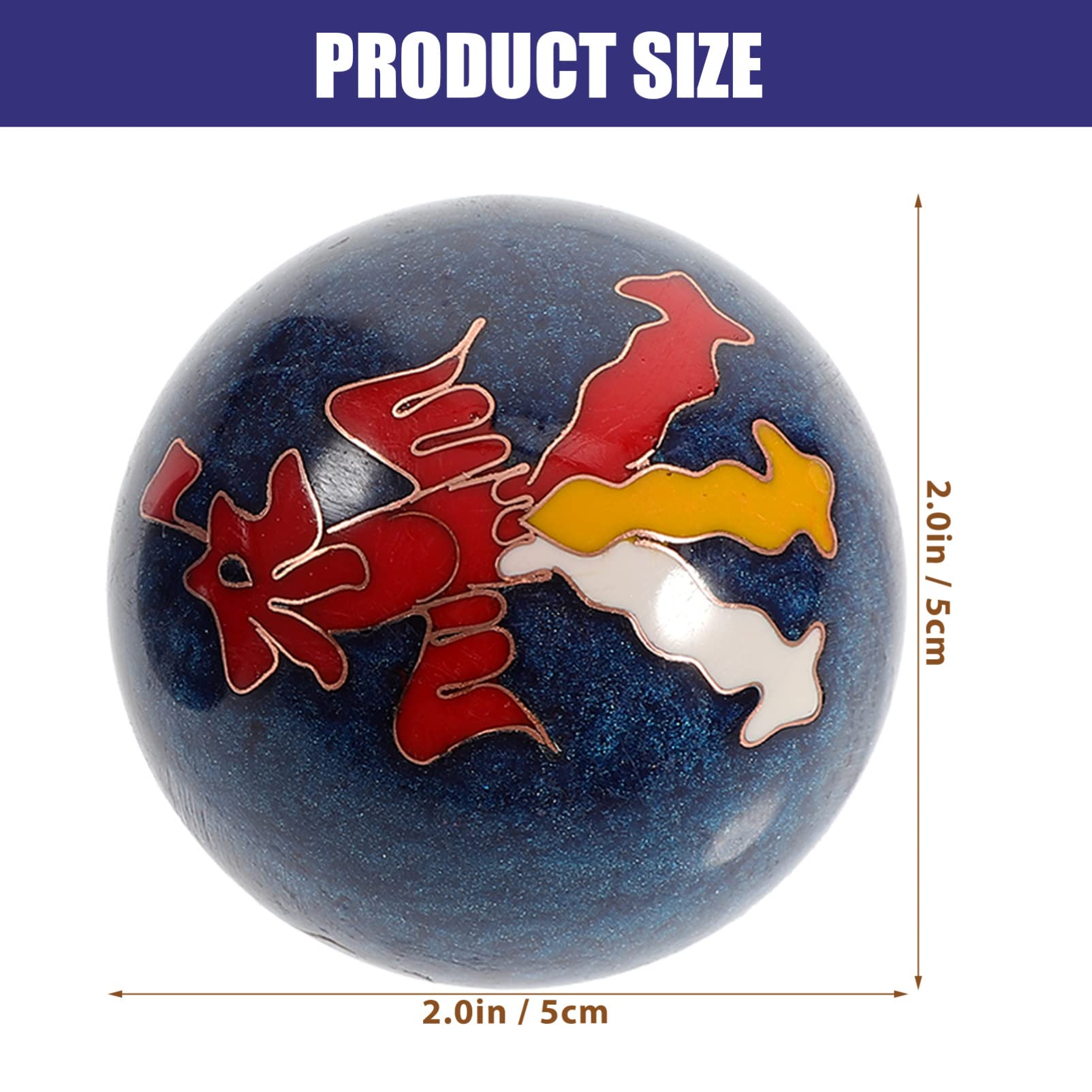 Exercise Massage Fitness Balls for Injury Recovery & Stress Relief - Baoding Meditation Therapy Balls for Hand Massage (Blue) | Perfect for Yoga, Office Relaxation & Physical Therapy