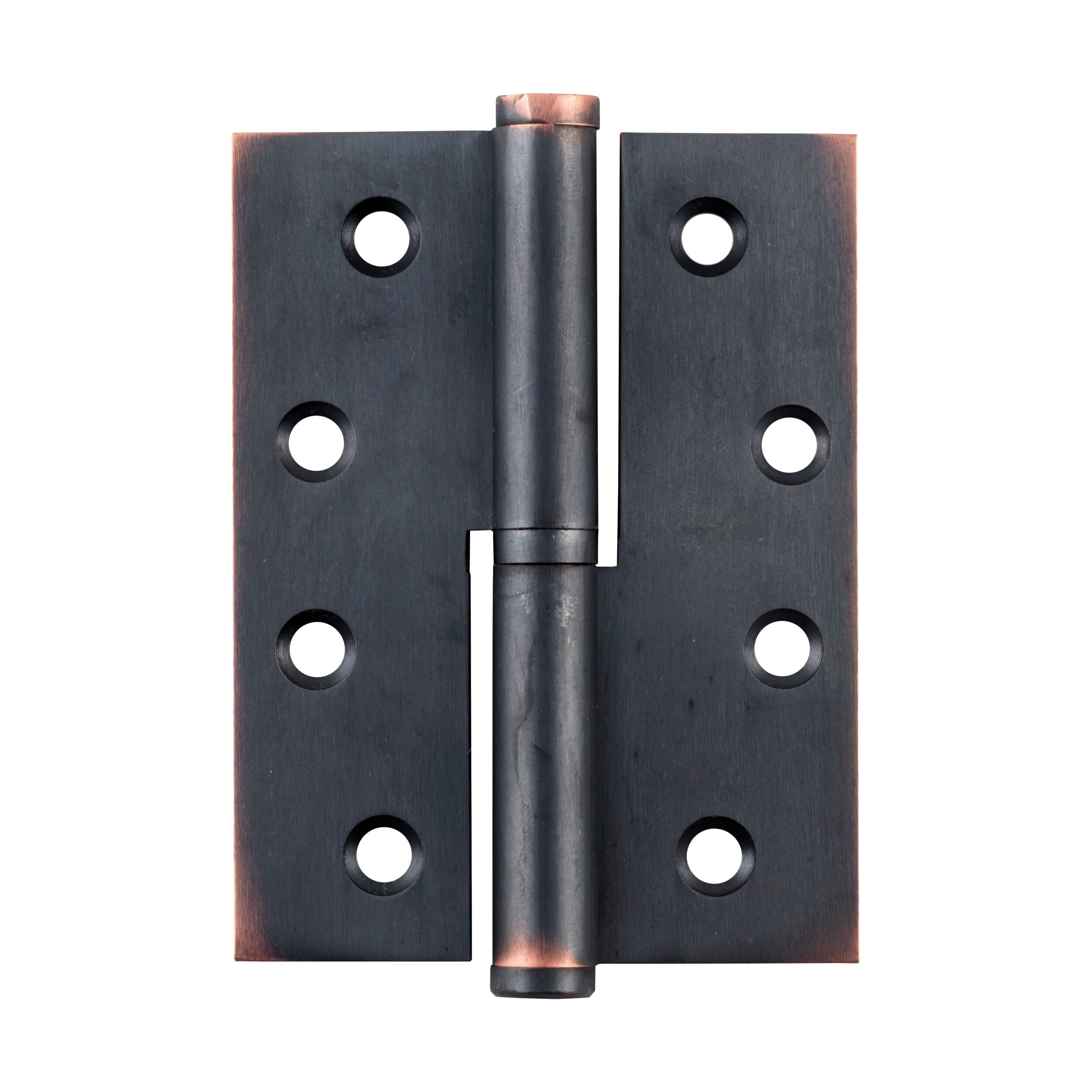 2596 Hinge Lift Off Left Hand Antique Copper H100xW75mm - Heavy Duty Cabinet Door Hinges for Furniture, Kitchen Cabinets & DIY Projects