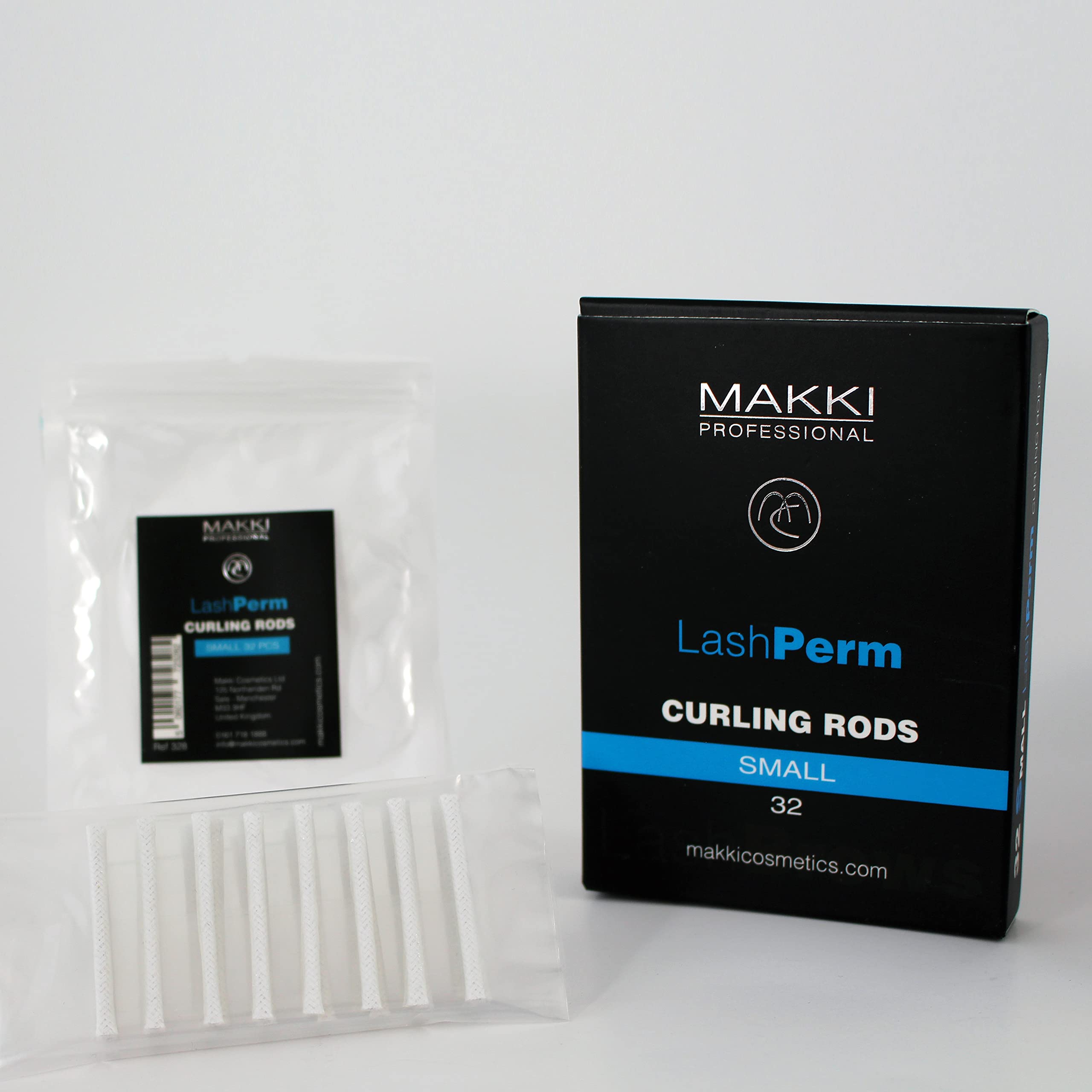 Makki 32 Small Eyelash Perming Curlers Rods - Professional Eyelash Lift Treatment Kit for Natural Curling - Perfect for Home Salon & DIY Lash Perming