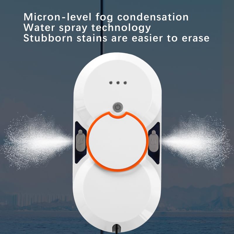 Smart Window Cleaning Robot with Dual Auto Water Spray & 5600Pa Strong Suction - Automatic Glass Cleaner for High Windows, Tiles & Doors (Indoor/Outdoor Use) - Perfect for Skyscrapers, Home Windows & Glass Balconies