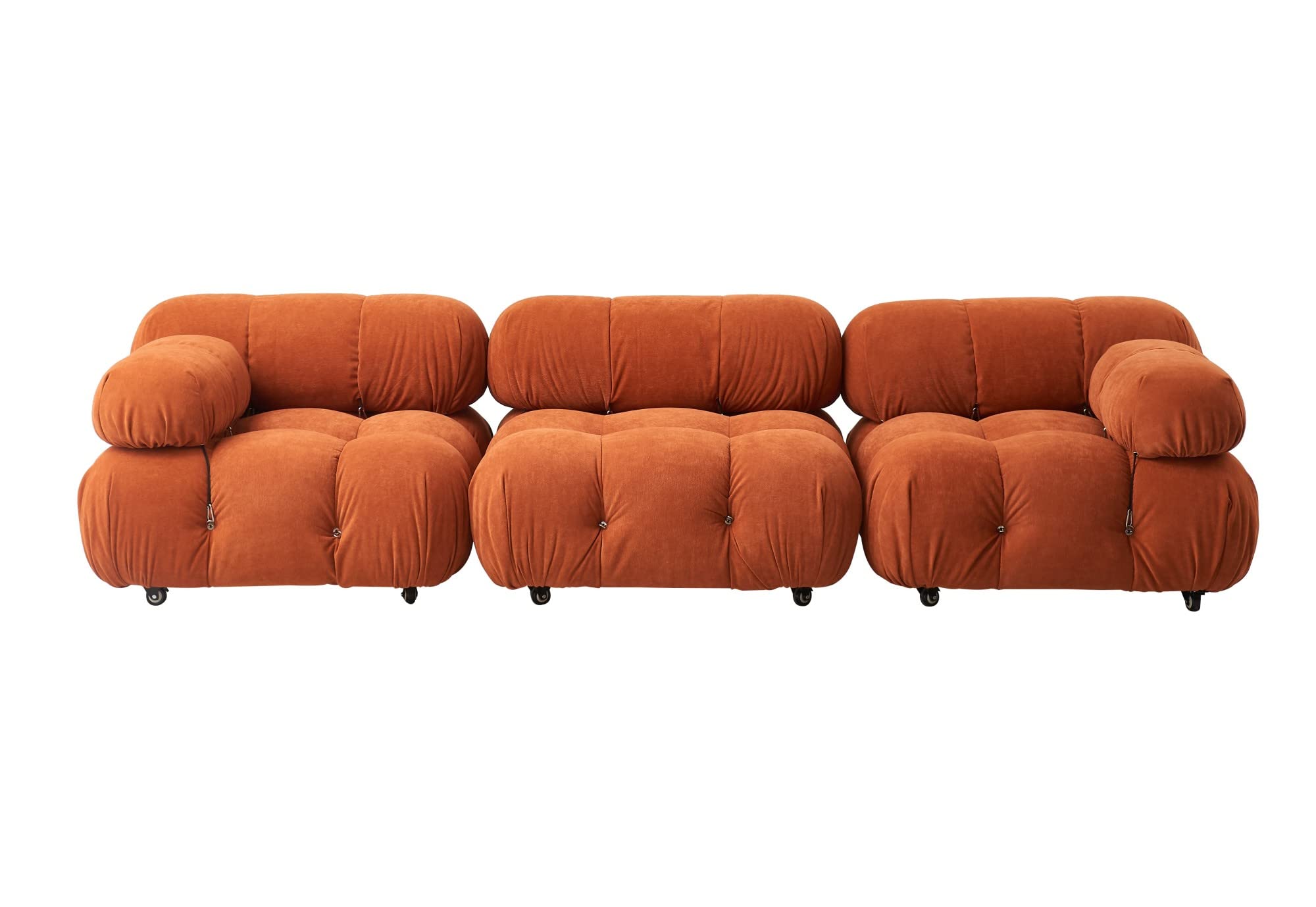 Creative Co-Op Mimosa Modular Sectional Sofa Set - Rust-Colored Fabric for Living Room, Lounge & Entertainment Spaces - Comfortable & Stylish Seating Solution