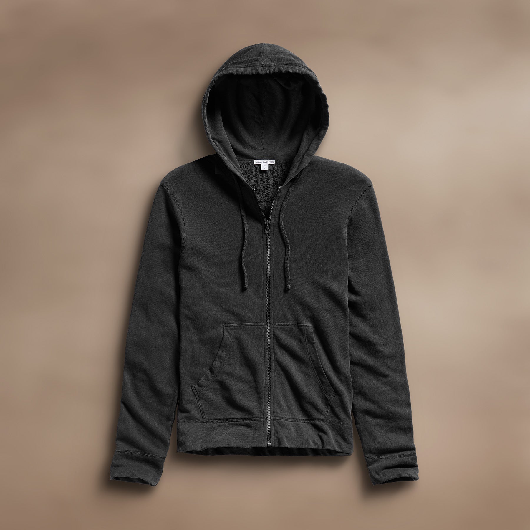 Vintage French Terry Zip Up Hoodie - Carbon Pigment | Cozy & Stylish Men's Pullover for Casual Wear, Gym & Outdoor Activities