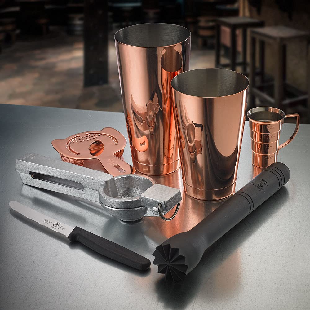 Premium Copper Barfly Cocktail Kit - Complete Mojito Making Set with Muddler, Jigger & Spoon - Perfect for Home Bars, Cocktail Parties & Mixology Enthusiasts