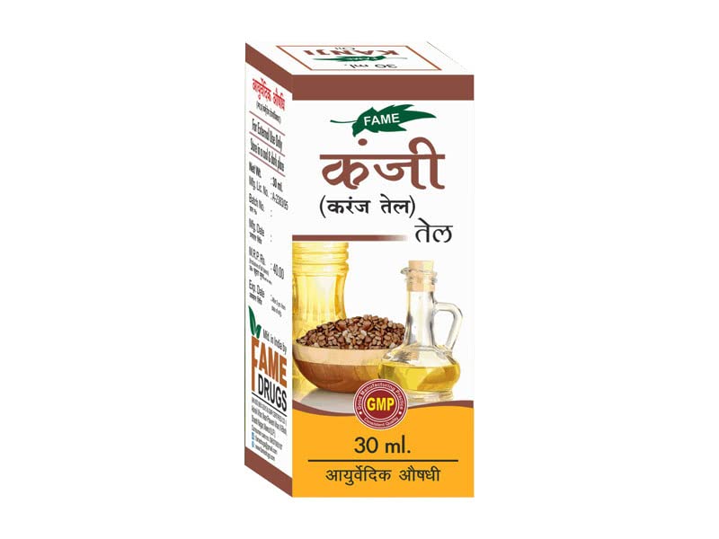 VRT HERBAL Kanji Oil 60ml - Natural Ayurvedic Hair Growth Oil for Thicker & Longer Hair - Perfect for Daily Scalp Massage & Hair Care Routine