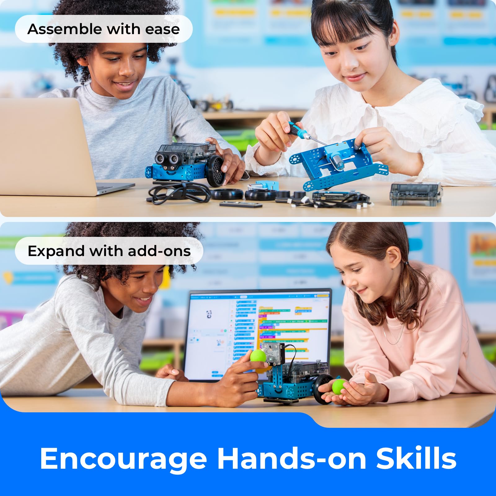 Makeblock mBot2 Coding Robot for Kids 8-12 | STEM Learning Toy with AI, Scratch & Python Programming | Educational Robotics Kit | Perfect Gift for Boys & Girls | School Projects & Home STEM Activities