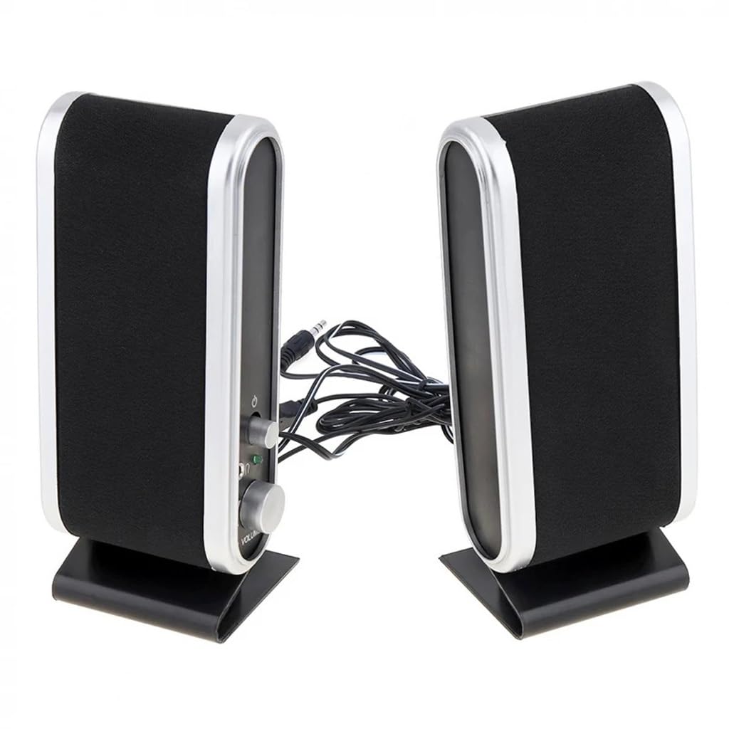ZHCHAO USB 2.0 Wired Computer Speakers with 3.5mm Audio Jack - Stereo Sound for PC, Laptop, Desktop - Perfect for Gaming, Music & Home Office Use