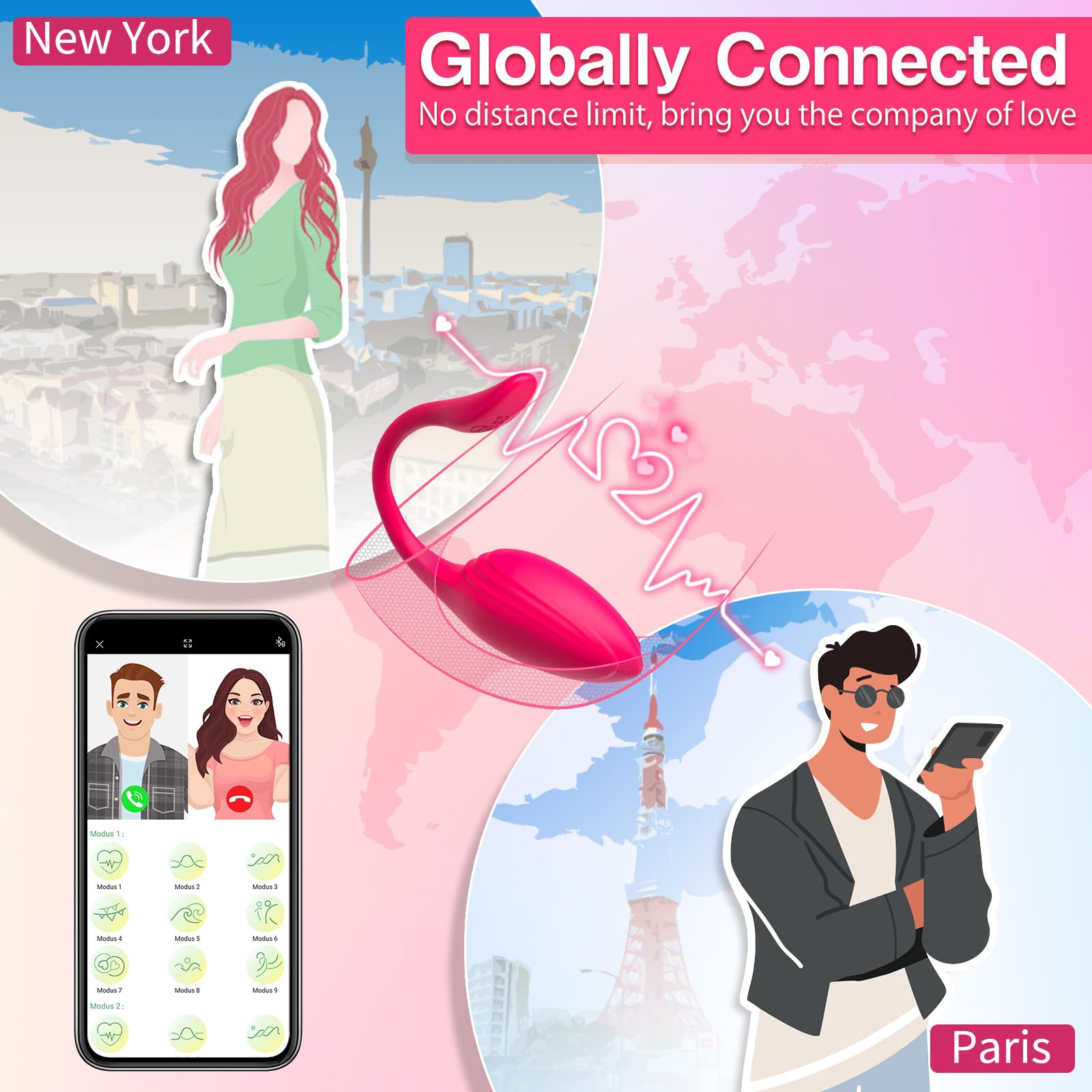 **G-Spot Vibrator - Wireless Remote Control Silicone Vibrator for Women with 10 Vibration Modes & APP Control, Wearable Panty Vibrator for Couples & Solo Play - Perfect for Date Nights & Long-Distance Relationships**