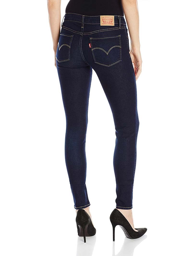Levi's 188810025 Women's 711 Mid Rise Skinny Jeans in Indigo Ridge - Perfect for Casual Wear, Office Outfits & Night Out Looks