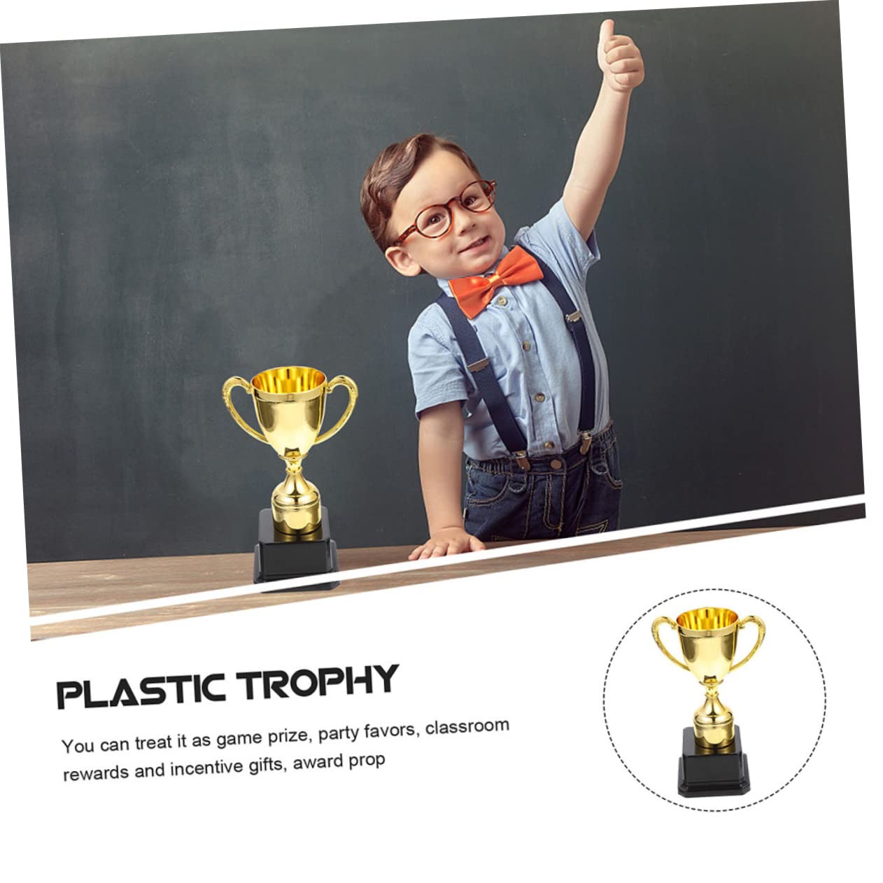 SWAYVES 2-Pack Small Sports Trophies - 1st Place Mini Football Party Awards, Compact Winner Trophies for Kids, Team Celebrations & Game Room Decor - Perfect for Soccer, Basketball & Baseball Tournaments