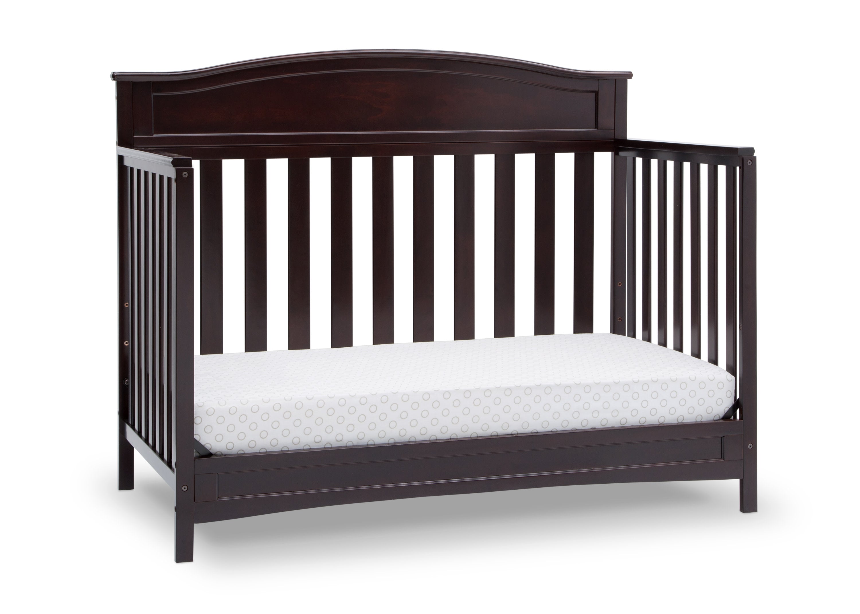 Emery 4-in-1 Convertible Baby Crib - White Nursery Furniture for Toddler to Full Size Bed - Perfect for Modern Nursery & Kids Bedroom Decor