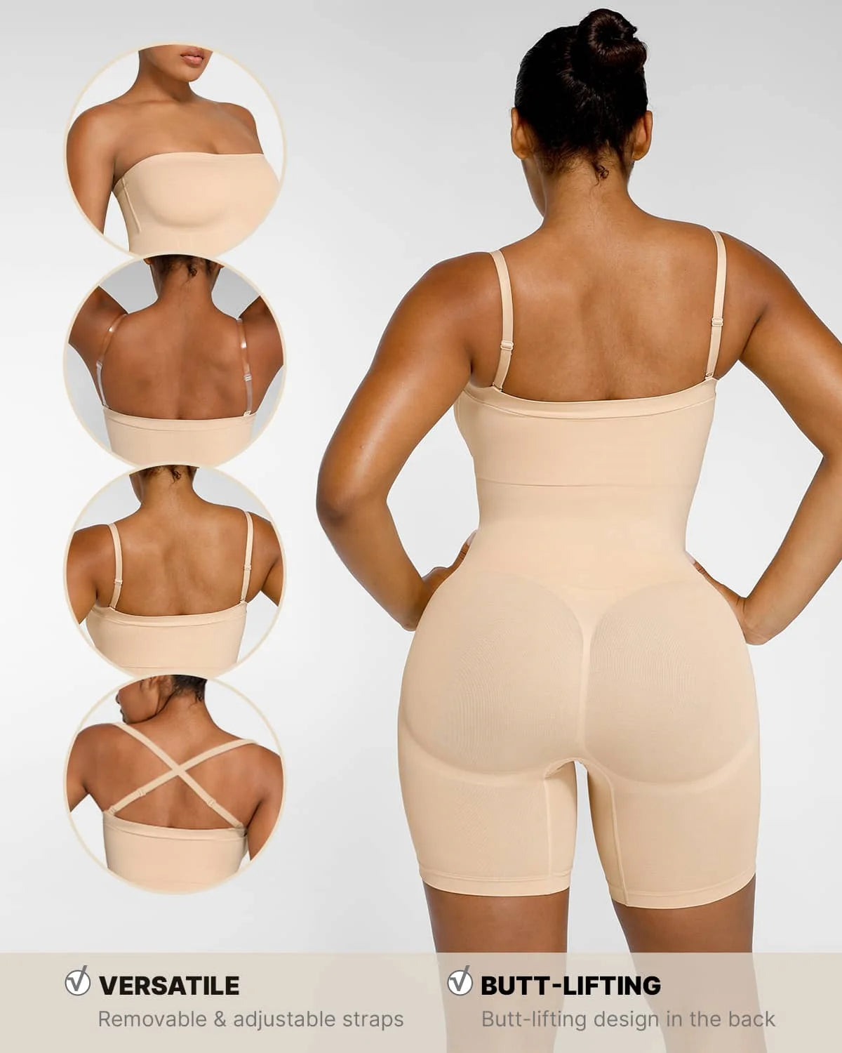 Seamless Sculpt Strapless Bodysuit for Women - Shapewear Tummy Control Body Shaper - Perfect for Weddings, Evening Dresses & Special Occasions