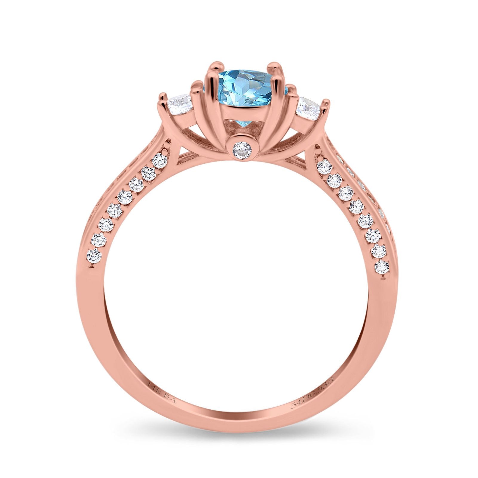 14K Gold 1.37ct Round Three Stone Vintage 6mm G SI Diamond Engagement Ring for Women - Perfect for Wedding, Proposal & Anniversary Gifts