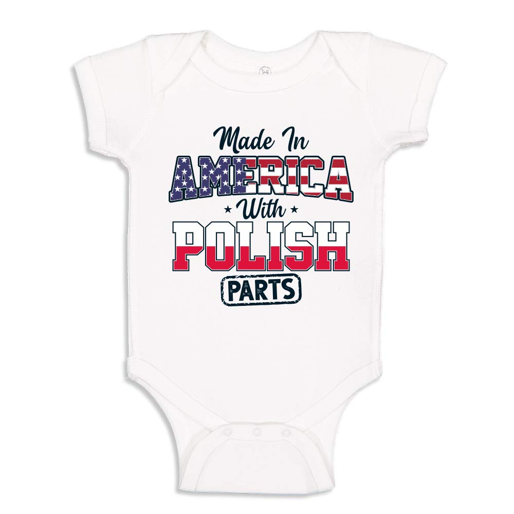 Polish American Baby Bodysuit & Toddler T-Shirt - USA Made with Polish Flag Design | Perfect for Polish Heritage Celebrations, Family Gatherings & Cultural Events