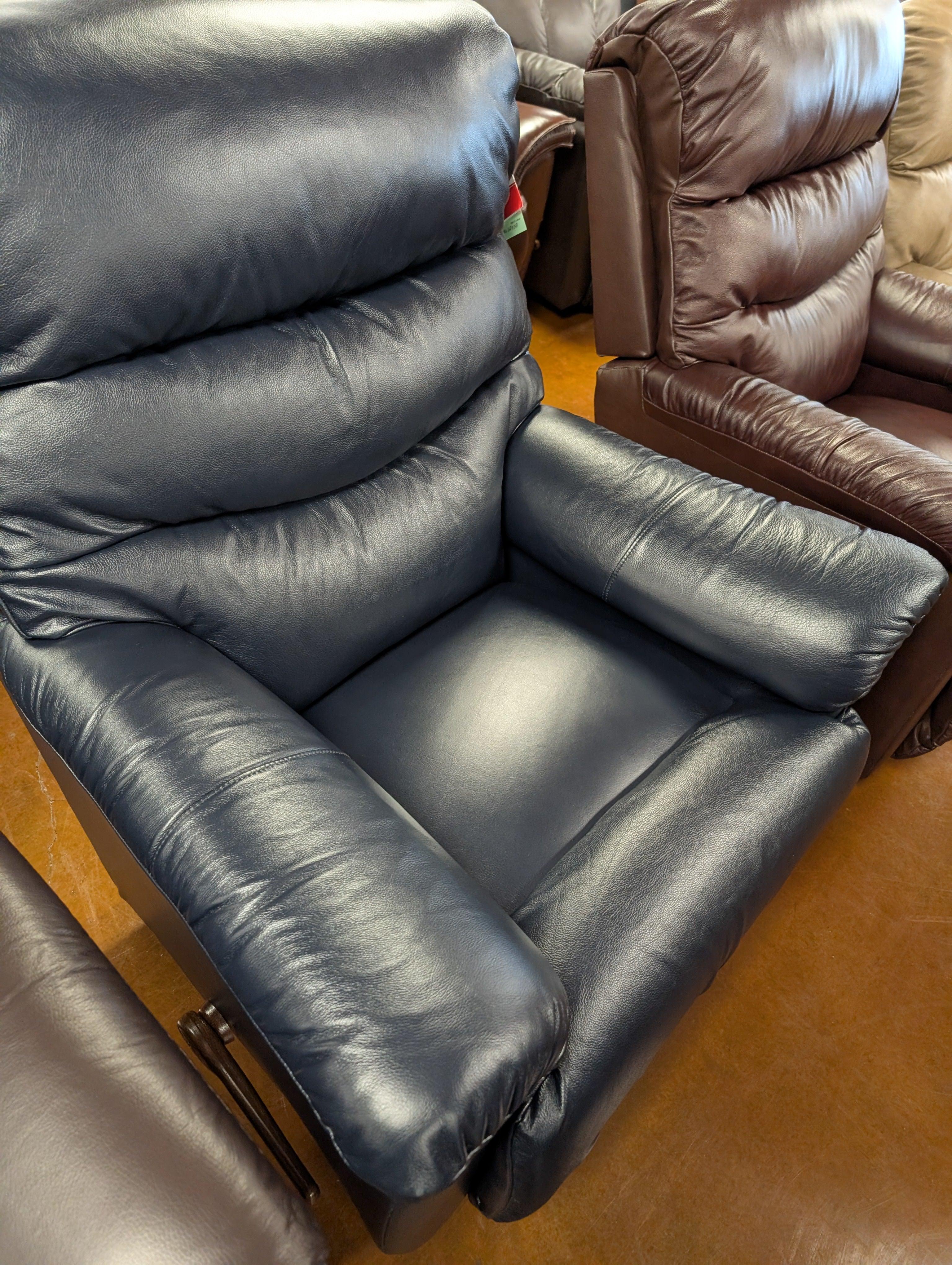 Joshua Recliner 502 10 BL9810 87 - Premium Leather Reclining Chair with Lumbar Support for Living Room, Home Theater, and Office Relaxation