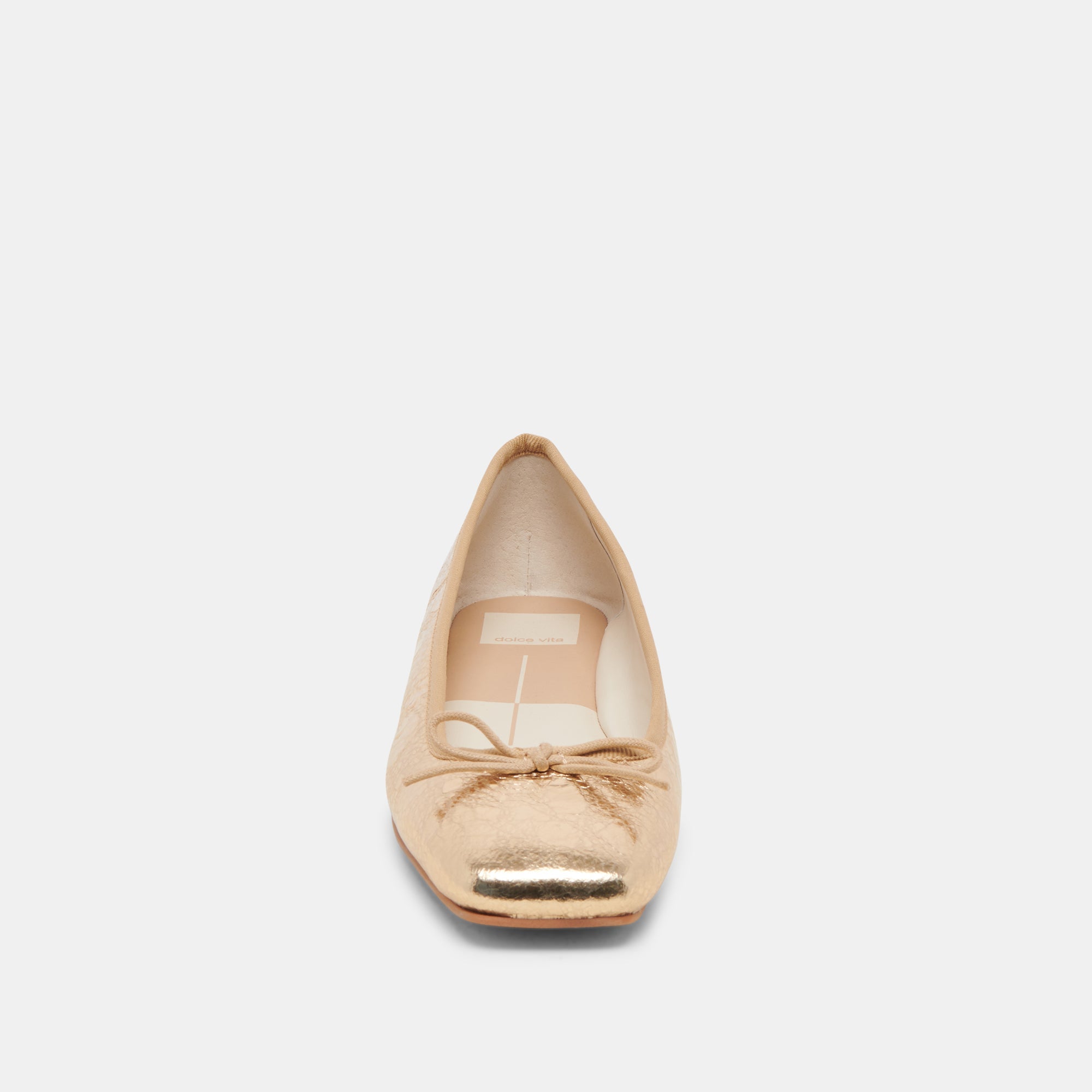 ANISA Distressed Leather Ballet Flats in Gold - Comfortable & Stylish Women's Shoes for Work, Casual Wear & Dance