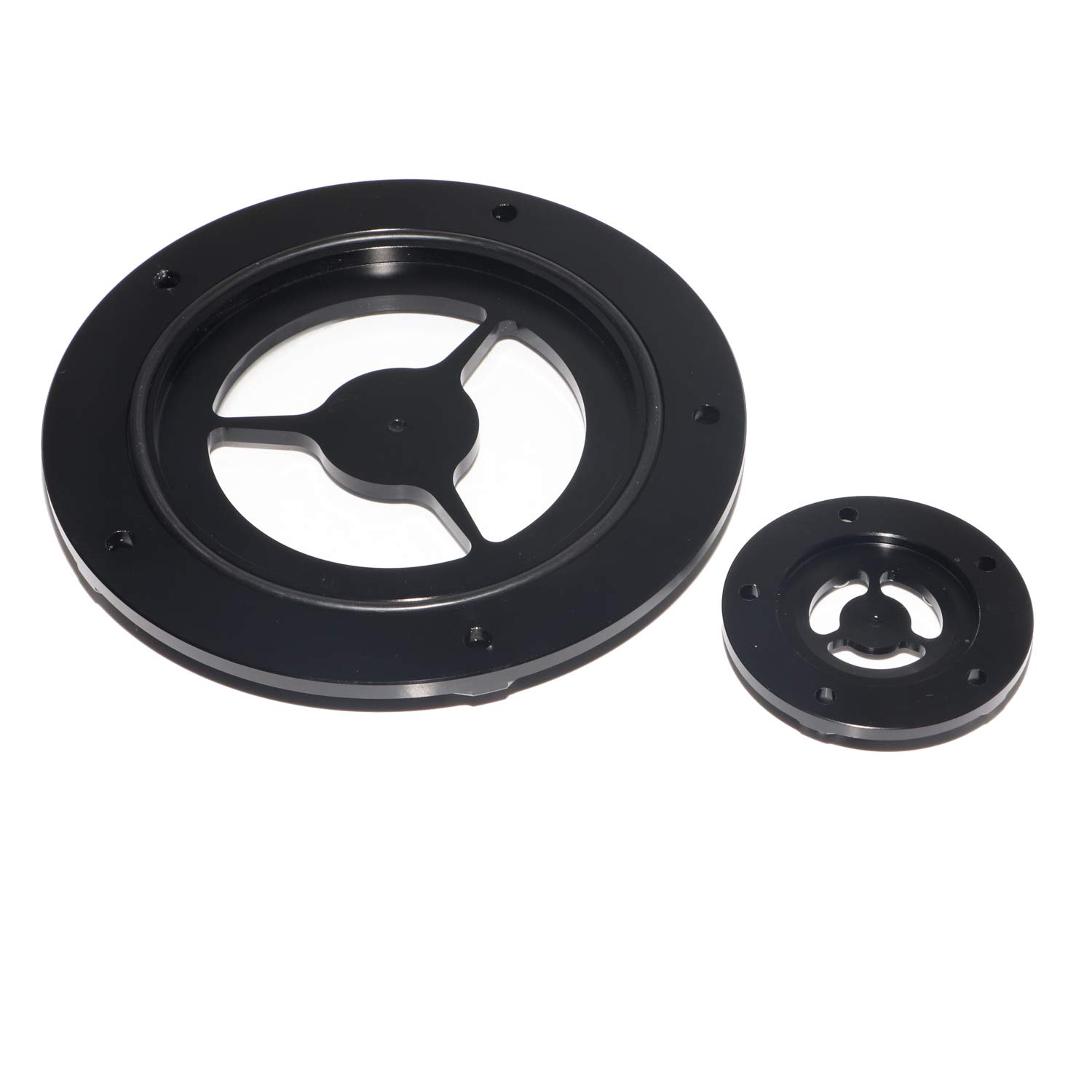 Black CNC Cut Derby Timing Timer Clarity Cover for Harley Street Glide, Fat Boy & Road King FLHR - Durable Motorcycle Engine Protection for Long Rides & Custom Bike Builds