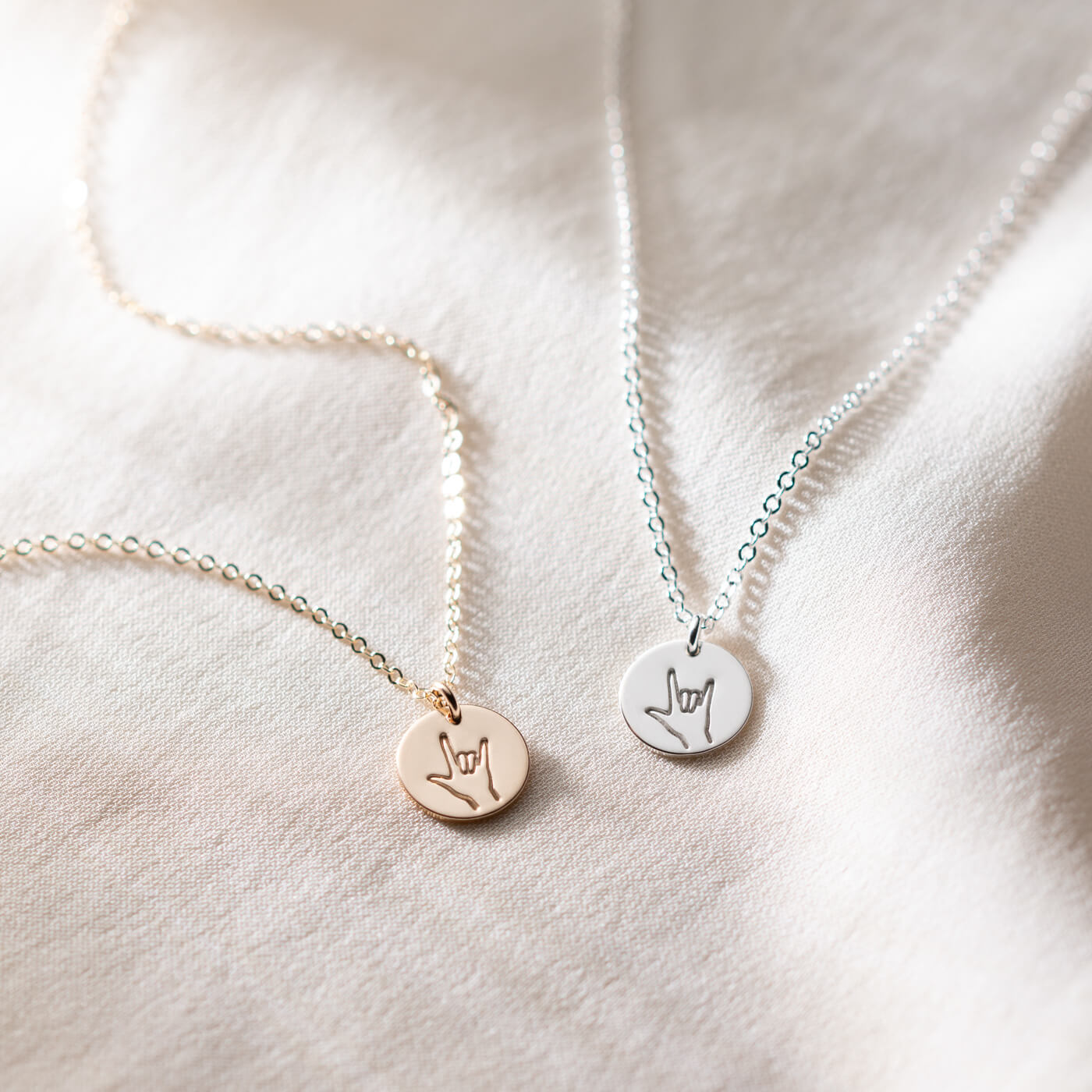 I Love You ASL Necklace - American Sign Language Love Jewelry for Women - Perfect Gift for Valentine's Day, Anniversary & Special Occasions