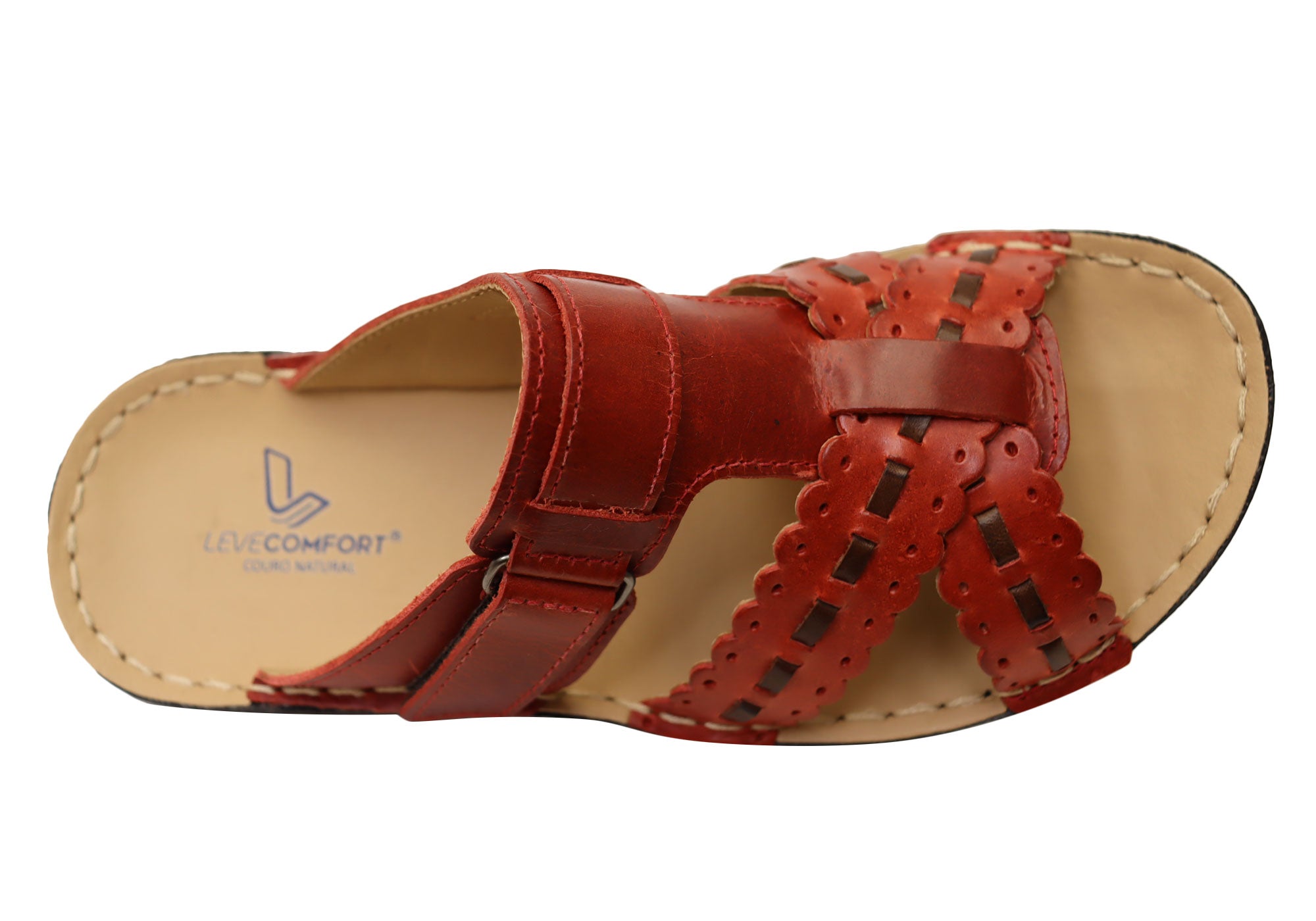 Levecomfort Lesley Women's Brazilian Comfortable Leather Slides Sandals - Soft & Supportive Summer Sandals for Women - Perfect for Beach, Pool & Casual Wear