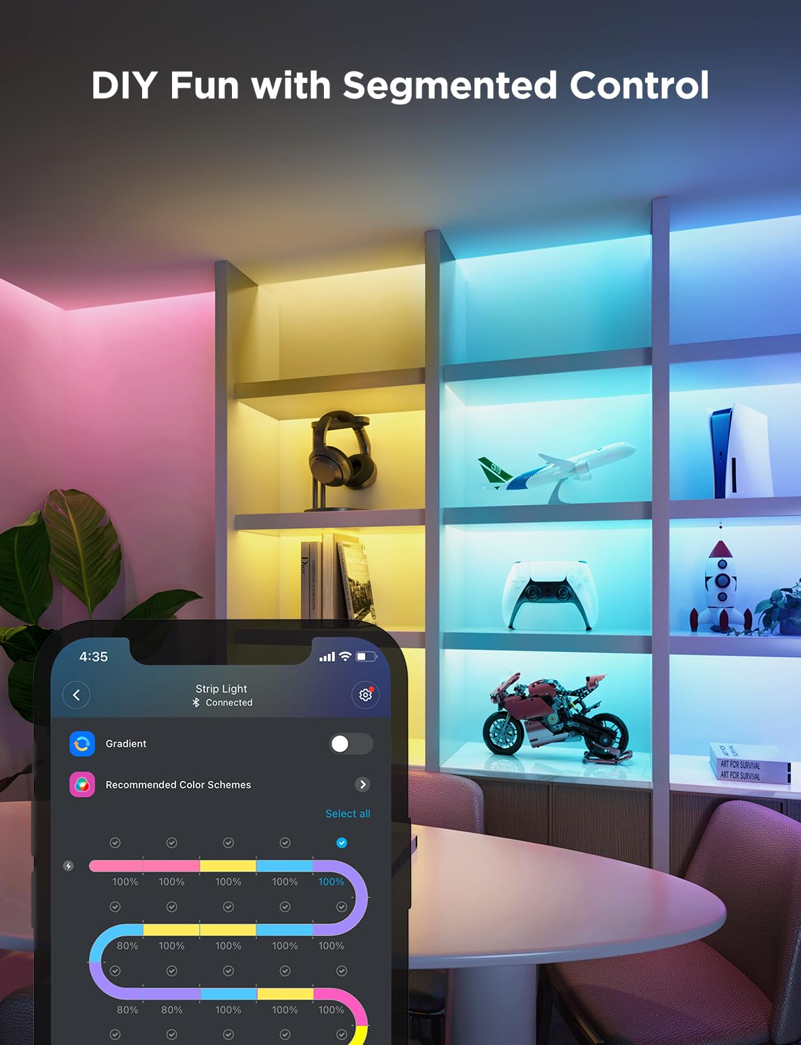 Govee RGBIC Strip Light 2 Pro with Matter - 32.8ft Smart Wi-Fi LED Lights for Bedroom, Gaming Room & Home Decor - Works with Alexa & Google Assistant - Perfect for TV Backlighting, Party Lighting & Cabinet Accent Lighting