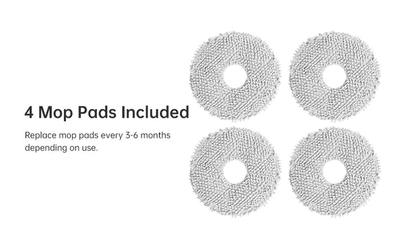 Dreame Mop Pads Replacement for L10s Ultra, L10s Pro Ultra Heat, L10 Prime, L20 Ultra, L10s Plus, X40 & X50 Ultra - Compatible with Dreame Robot Vacuums - Perfect for Hardwood Floors & Tile Cleaning