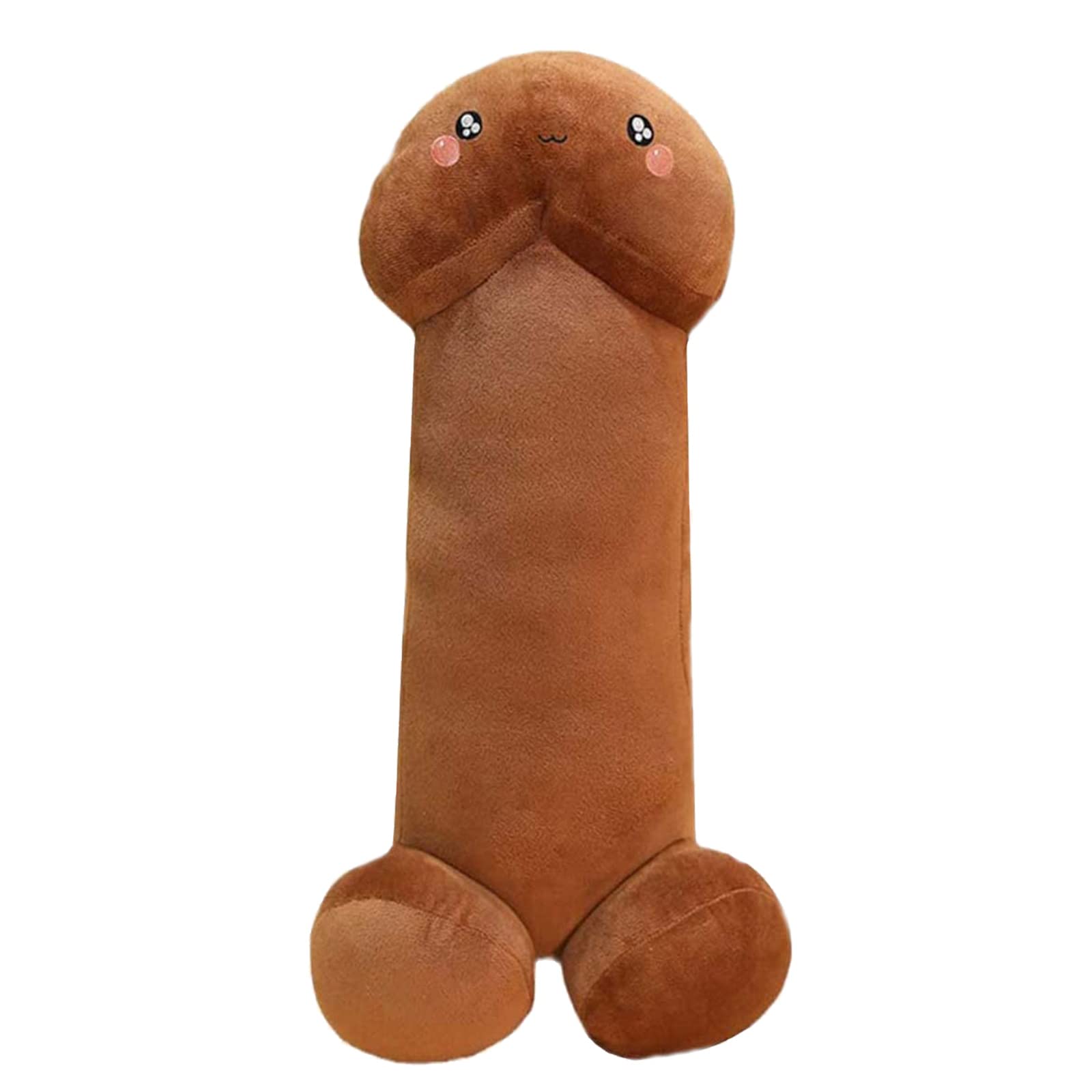 Funny Creative Plush Pillow Toy - Cute Cartoon Stuffed Animal Hugging Pillow, Soft Stress Relief Gift for Kids & Adults (Brown, 19.7 Inch) - Perfect for Home Decor, Bedroom, Sofa, Office & Relaxation