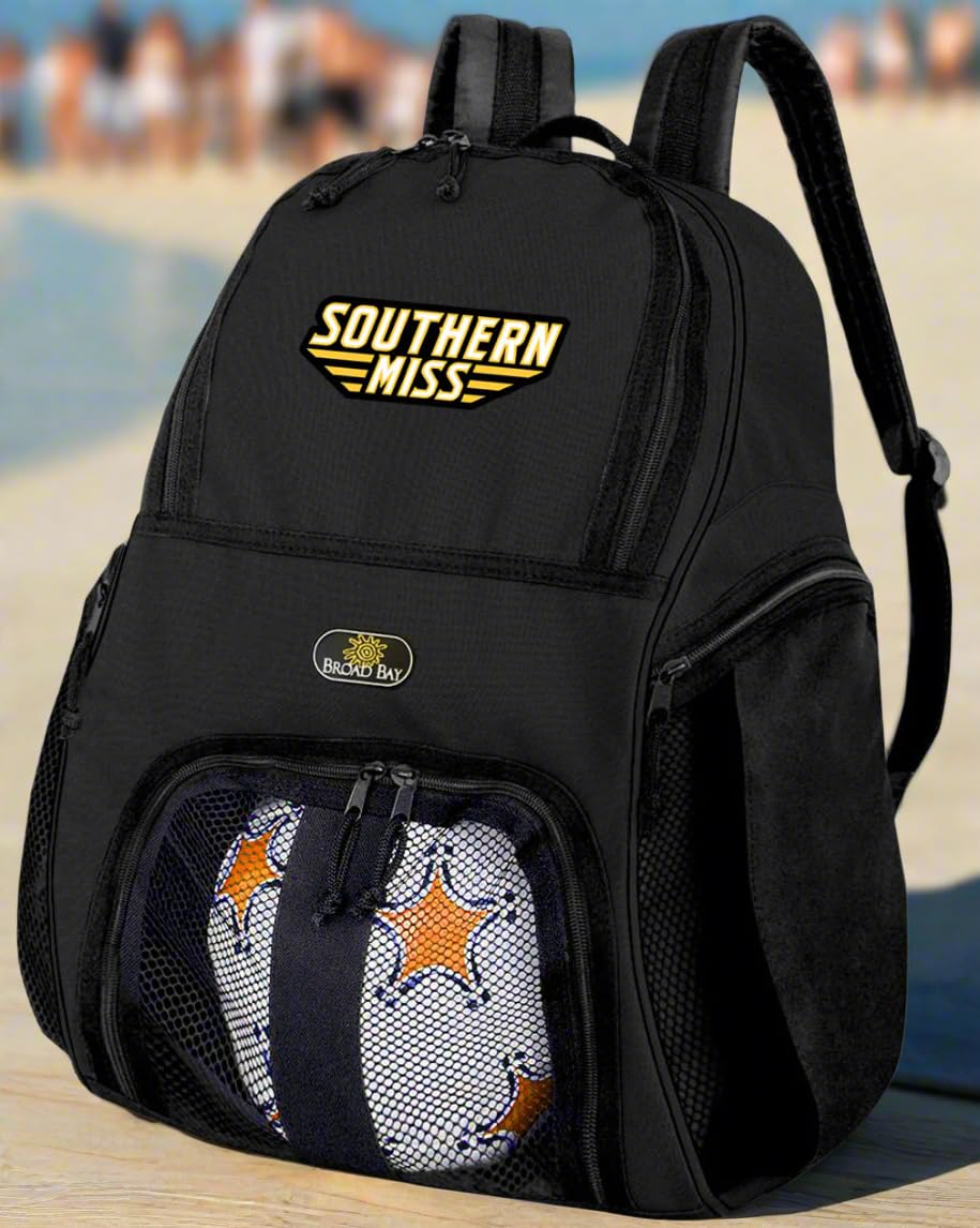 Southern Miss Soccer Backpack - Durable USM Volleyball Bag for Training & Practice Gear - Perfect for College Athletes, Gym & Sports Enthusiasts