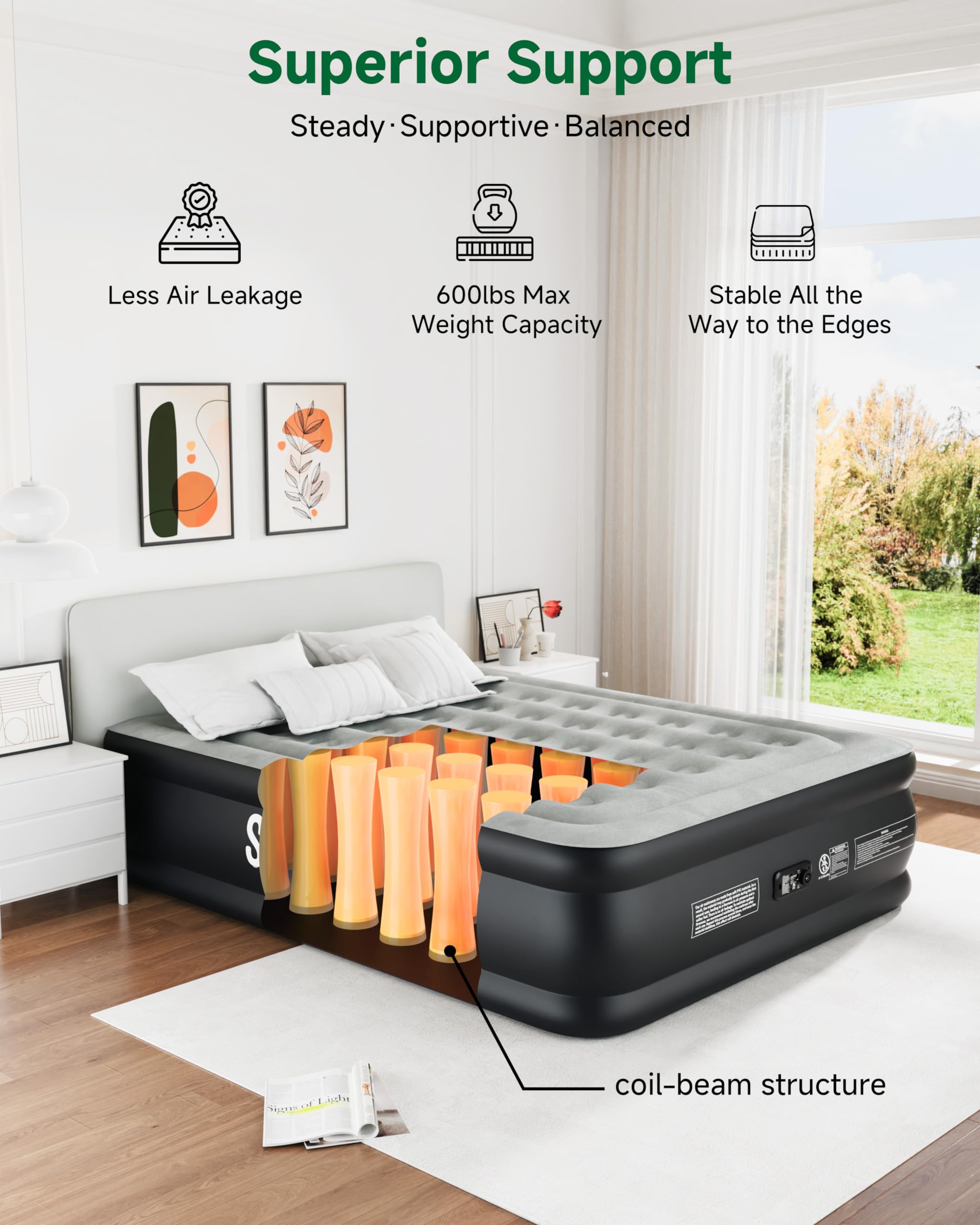 **Queen Air Mattress with Built-in Pump - 18