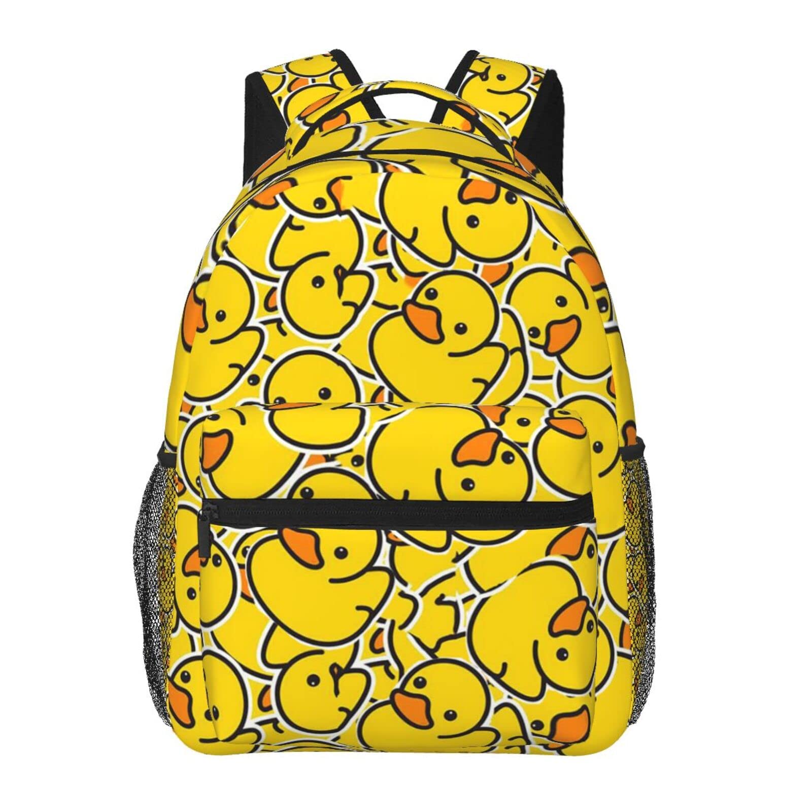 Yellow Duck Backpack for School & Travel - Cute Waterproof Shoulder Bag for Boys & Girls - Perfect for College, Hiking, and Daily Use