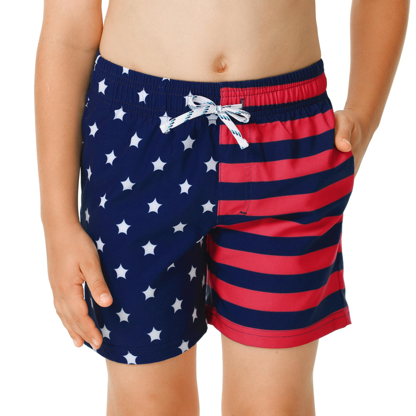 **HODOSPORTS Boys Swim Trunks - Quick-Dry Bathing Suits with Pockets for Swimming, Beach & Pool Activities**