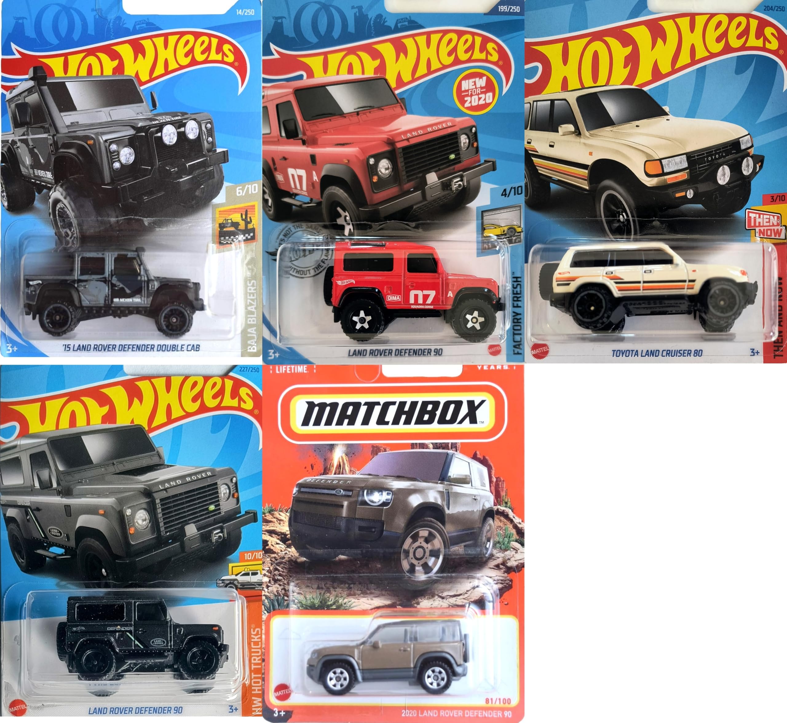 Hot Wheels Matchbox Land Rover Range Rover 5 Car Set - Die-Cast Toy Cars Collection for Kids & Collectors | Perfect for Playtime, Gifts & Display