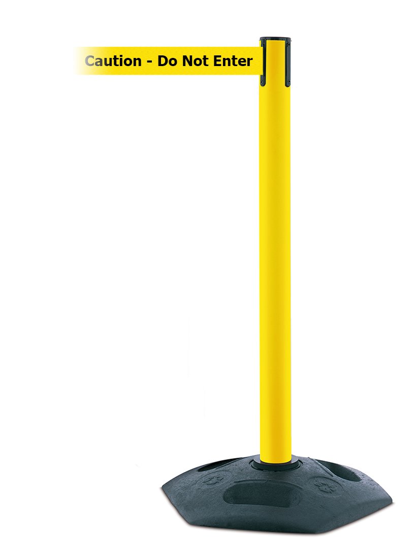 Retractable Barrier Post - Adjustable Safety Bollard for Crowd Control, Parking, and Event Management | Durable Outdoor Use