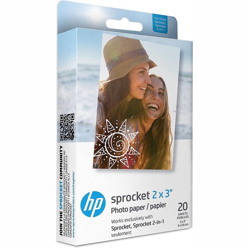 HP Sprocket 2X3 Premium Zink Sticky Back Photo Paper - 50 Sheets (Basic or Bundle) for Instant Prints, Scrapbooking & DIY Projects