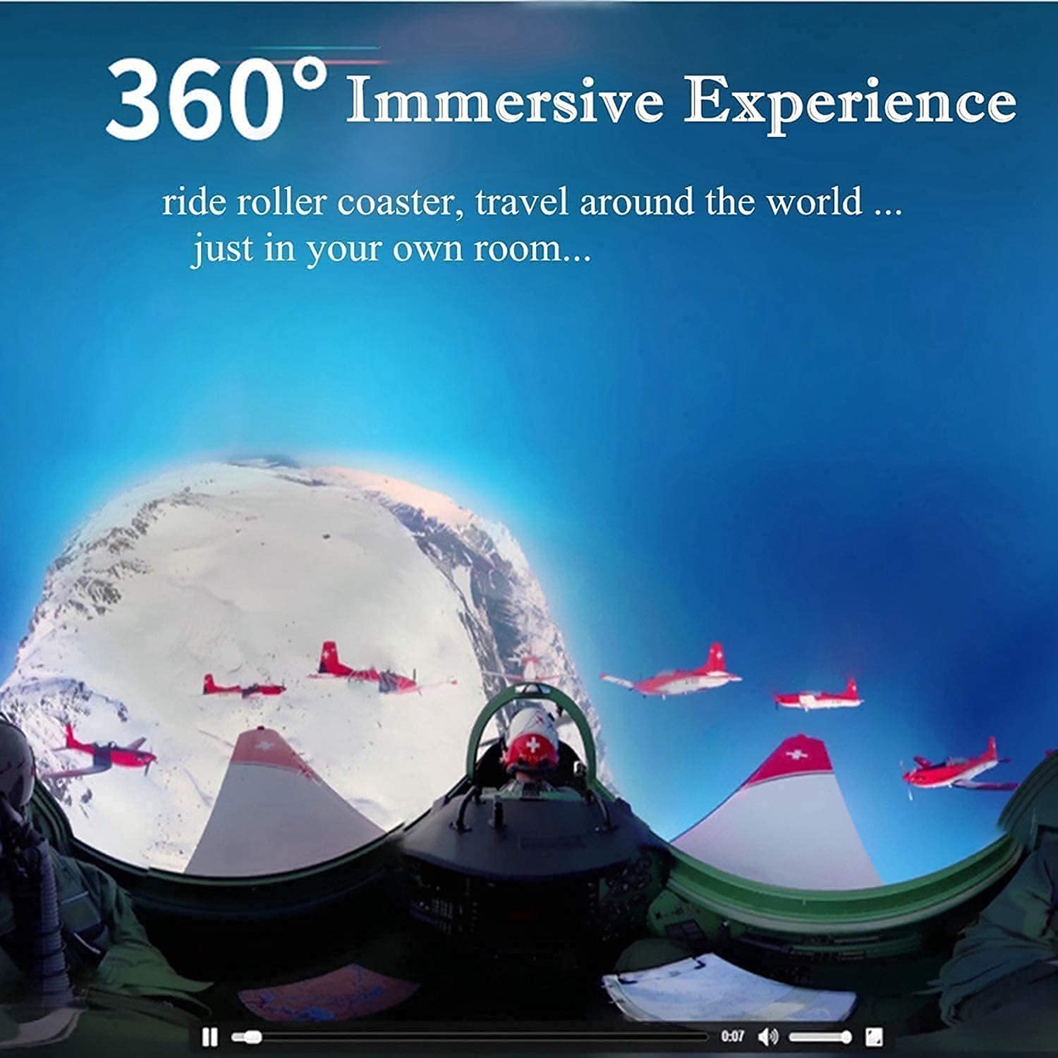 Best VR Headset for Movies & Gaming - 3D Virtual Reality Goggles with HiFi Headphones, 360° Surround Sound for Immersive Experience | Perfect for Home Entertainment, Travel & Virtual Tours
