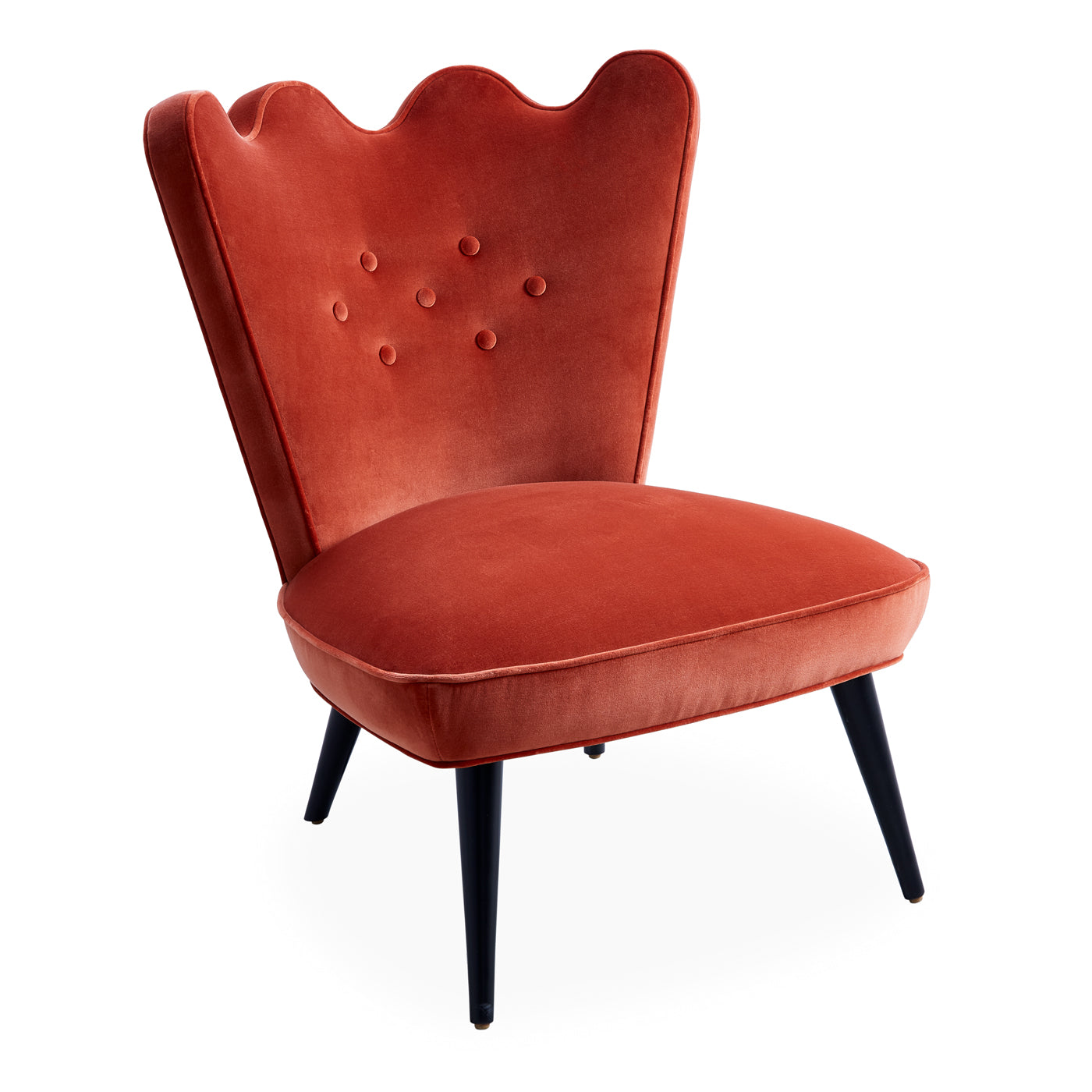 Ripple Slipper Chair - Comfortable Modern Accent Chair for Living Room, Bedroom & Office - Perfect for Reading Nook, Lounge Area or Small Space Decor
