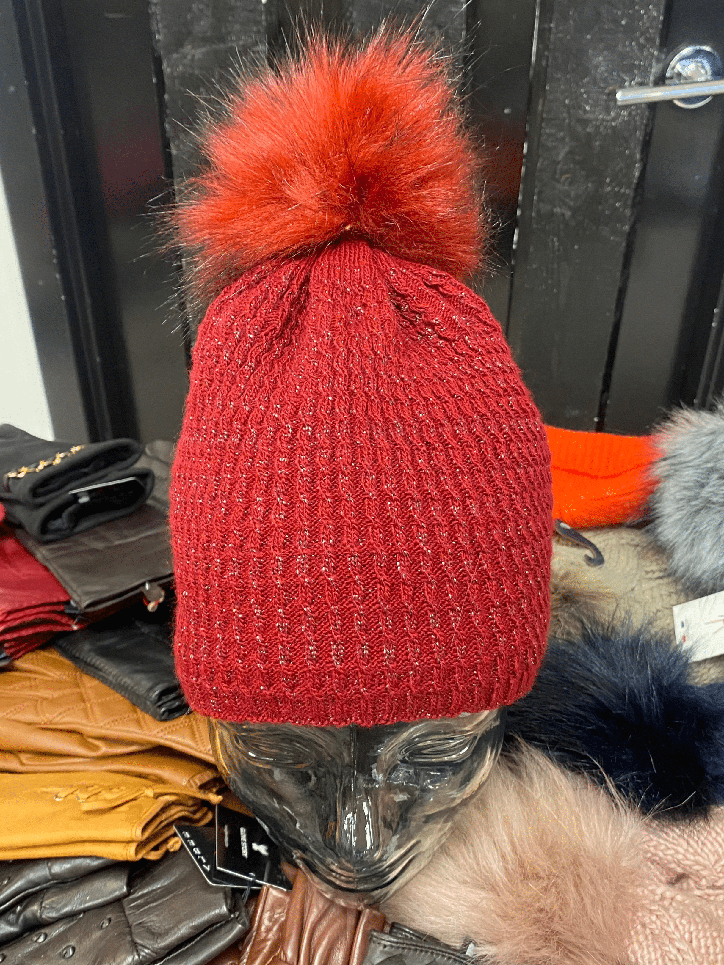 Cozy Knit Fleece Lined Pom Pom Winter Beanie Hat for Women - Warm Soft Cuffed Knit Hat for Cold Weather, Outdoor Activities & Fashion Accessories