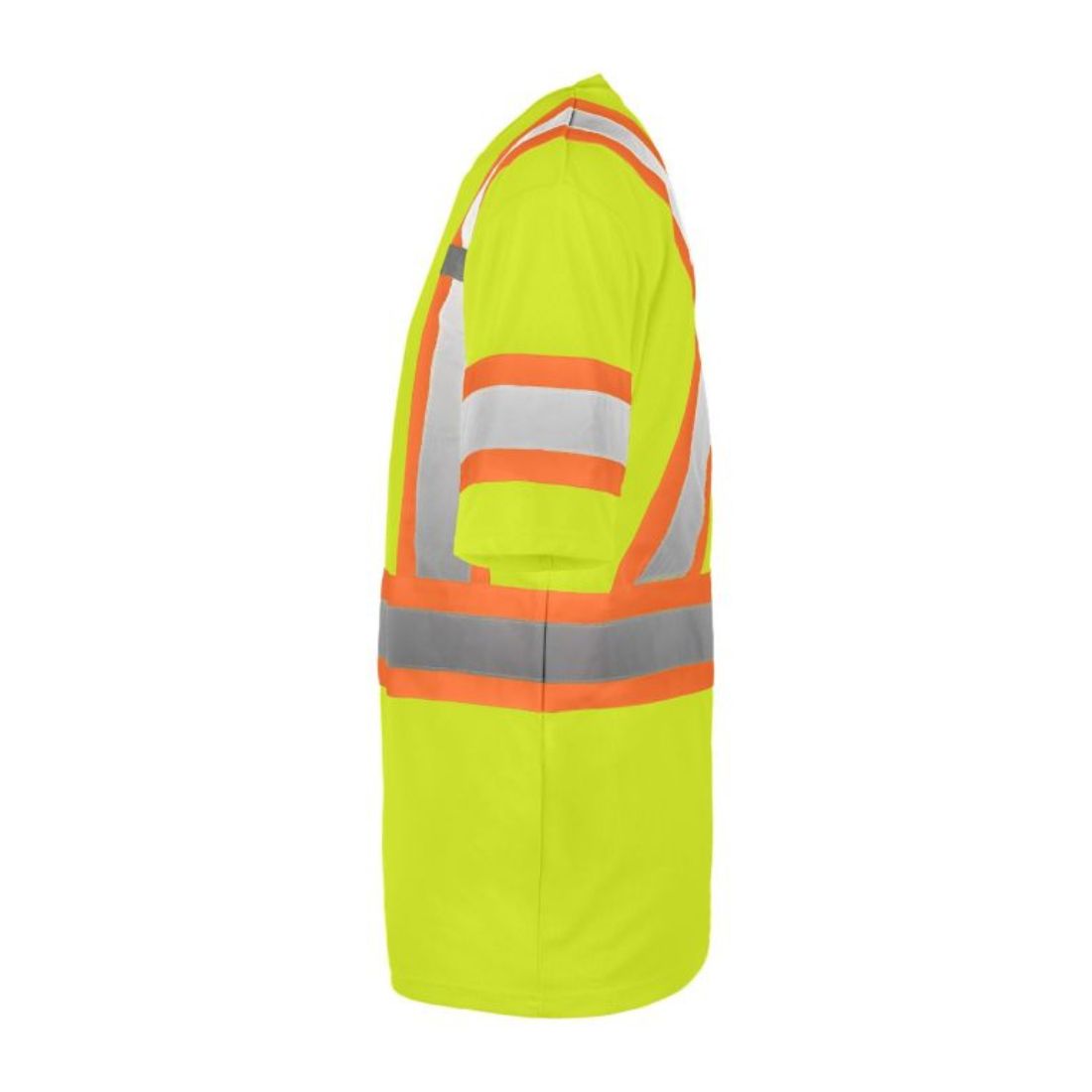 Terra Hi-Visibility Short Sleeve Work T-Shirt 116524YL - Yellow Safety Shirt for Construction, Road Work & Outdoor Labor | High Visibility Workwear