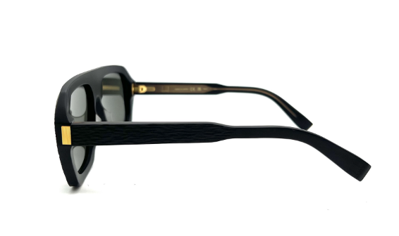 Dunhill DU0022S 004 Black/Grey Oversized Square Men's Sunglasses - Stylish UV Protection for Driving, Travel & Outdoor Activities