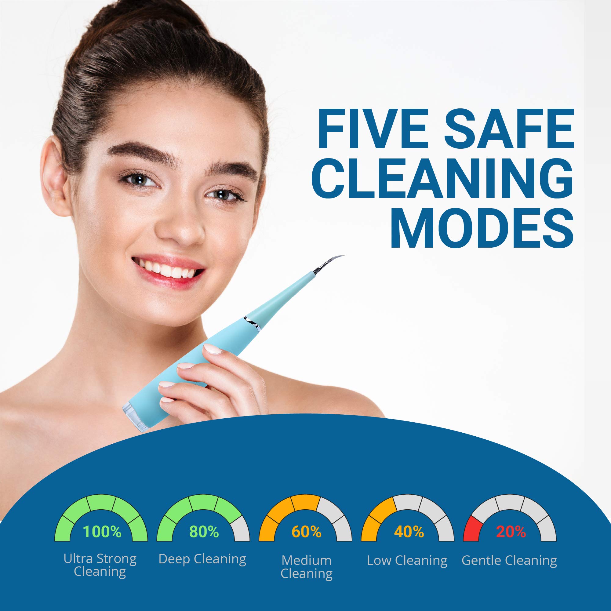 Professional Dental Cleaner Tool Kit for Adults - 100% Safe & Effective Teeth Cleaning Tools - Perfect for Home Dental Care, Travel & Oral Hygiene Maintenance