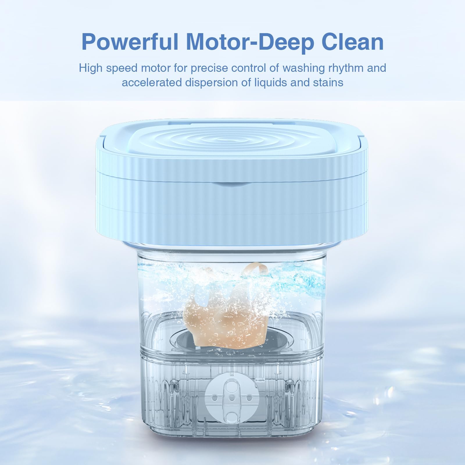 Portable Washing Machine 10L - Compact Mini Washer with 3 Wash Modes for Travel, Camping & Small Spaces | Foldable Design for RV, Dorm, Apartment | Perfect for Baby Clothes, Underwear, Socks & Towels | Ideal Laundry Solution for Outdoor Adventures & Tight Living Spaces