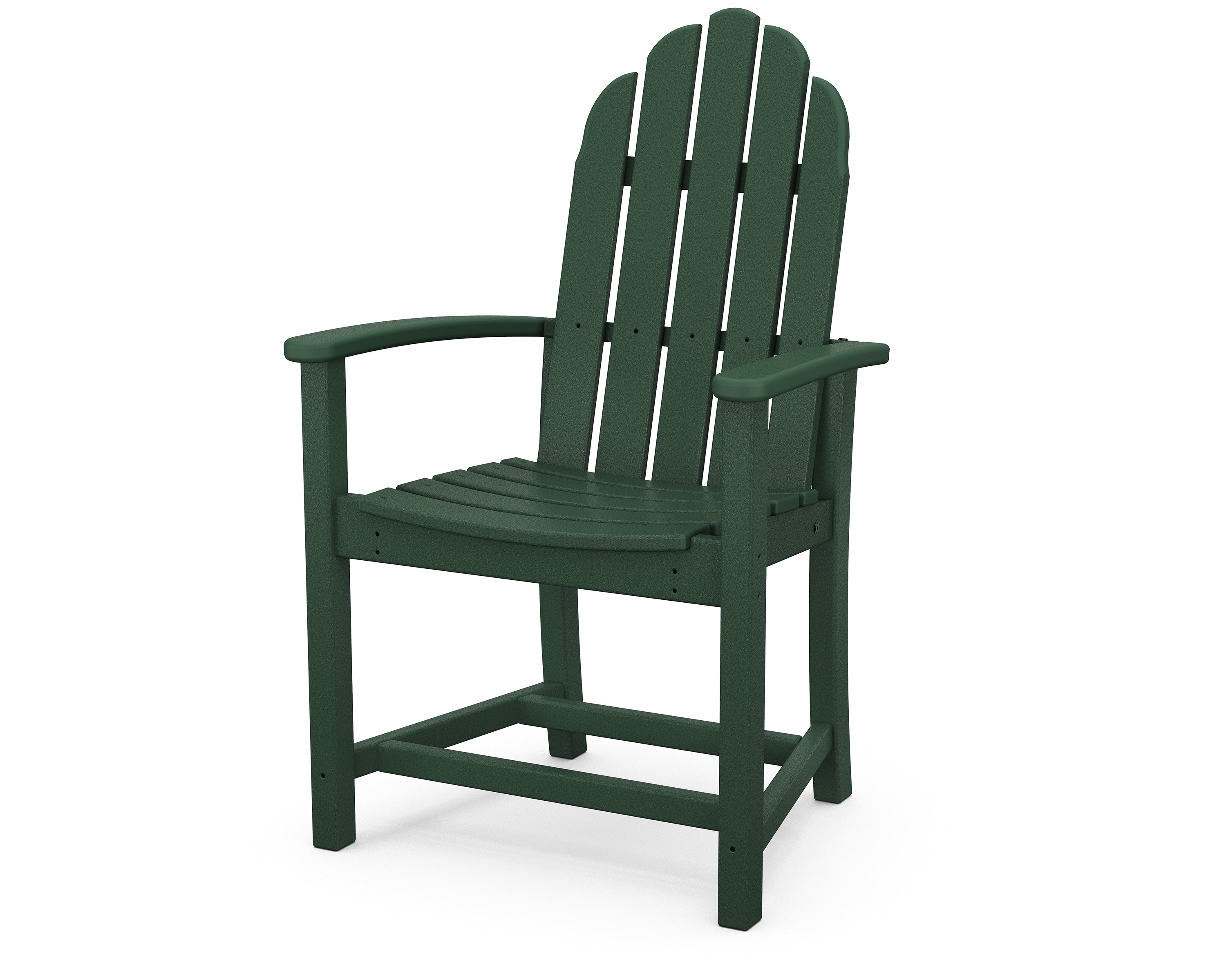 POLYWOOD Classic Adirondack Dining Chair - Weather-Resistant Outdoor Furniture for Patio, Garden & Poolside - Durable Recycled Plastic Material